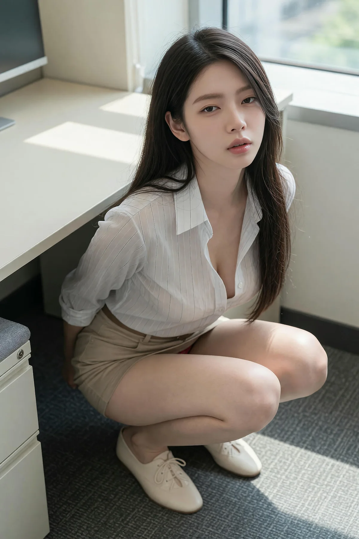 AIG  No.608 斯斯大小姐米色短裙爆乳ol制服 - 30