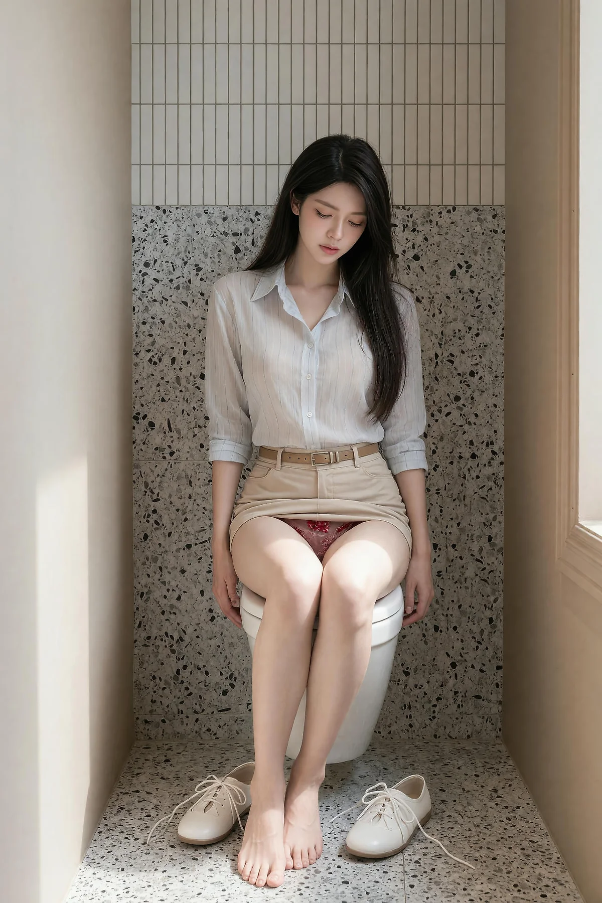 AIG  No.608 斯斯大小姐米色短裙爆乳ol制服 - 67