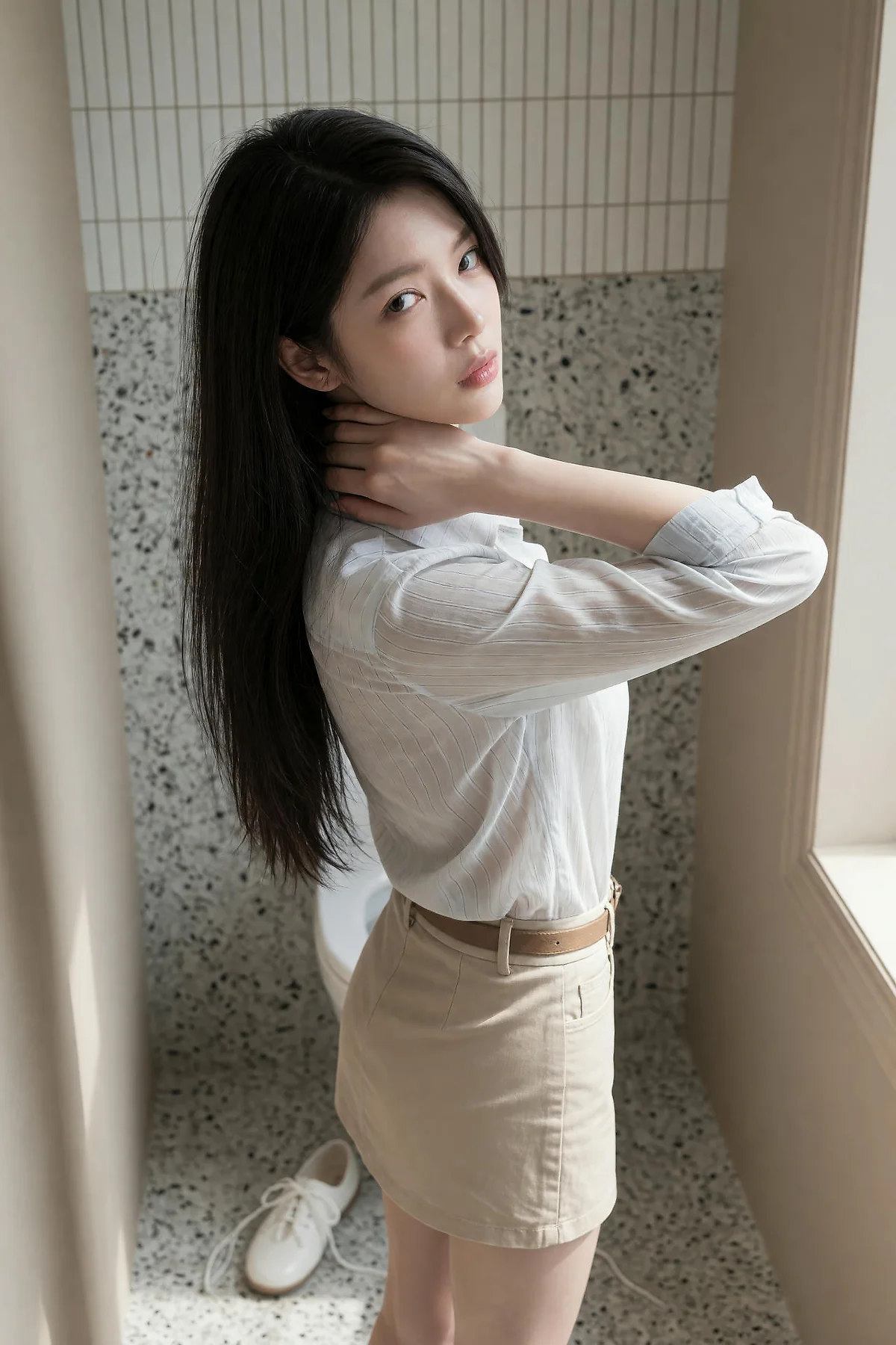AIG  No.608 斯斯大小姐米色短裙爆乳ol制服 - 73