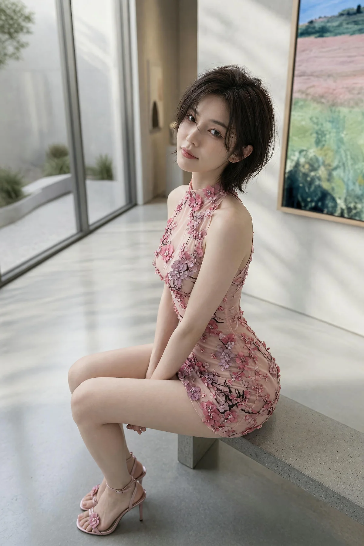 AIG  No.615 赵奚尔er旗袍桃花内衣 - 12