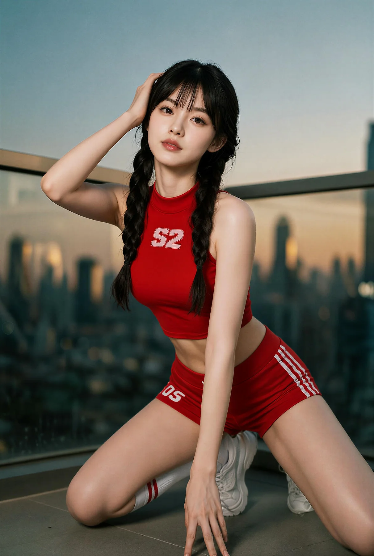 AIG  No.631 暖暖红色运动套装 - 11