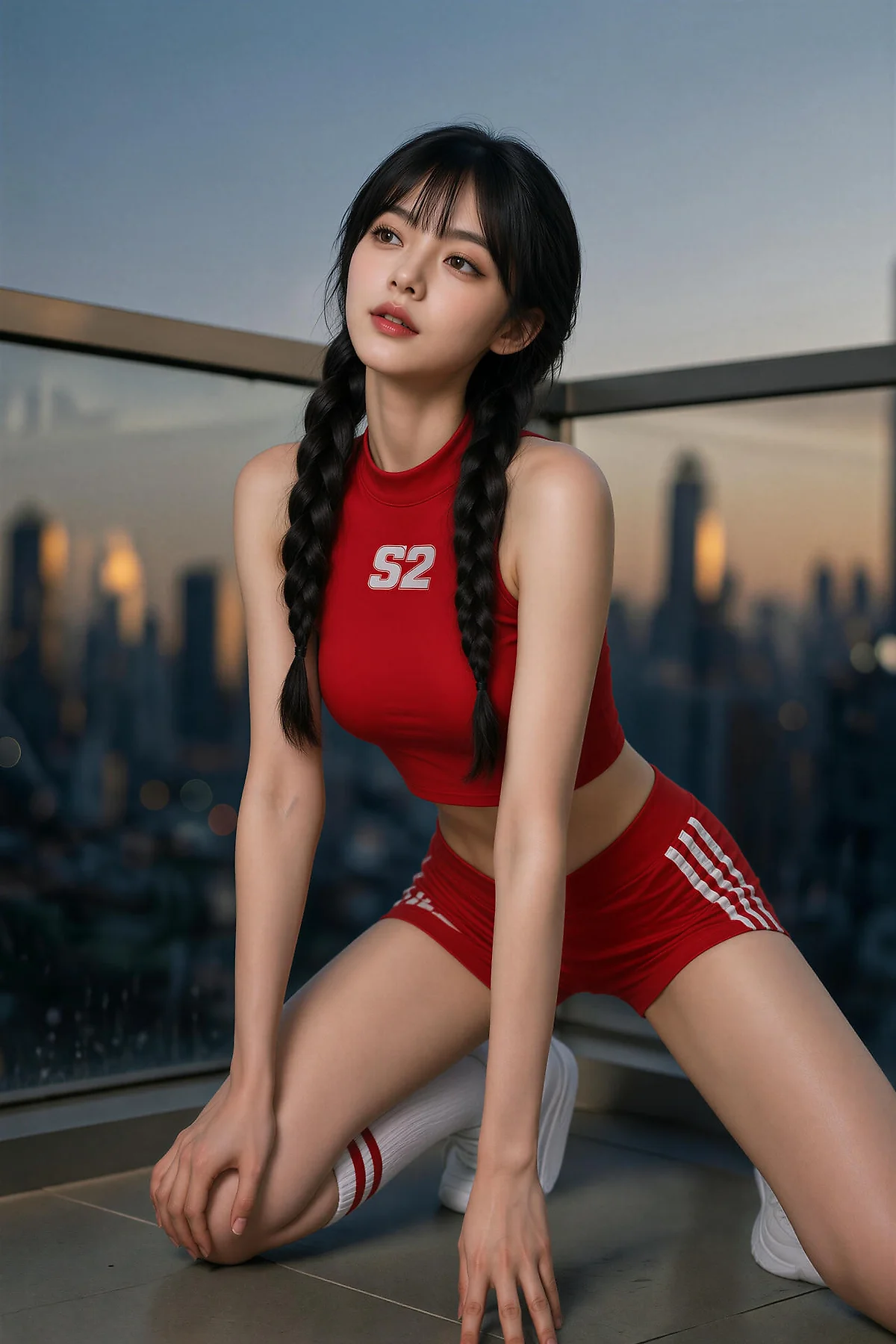 AIG  No.631 暖暖红色运动套装 - 14