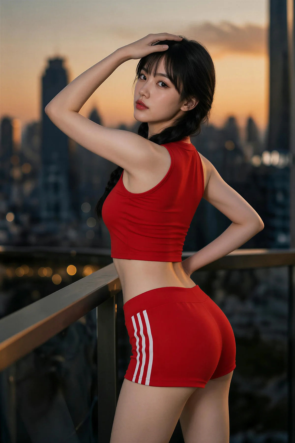 AIG  No.631 暖暖红色运动套装 - 15