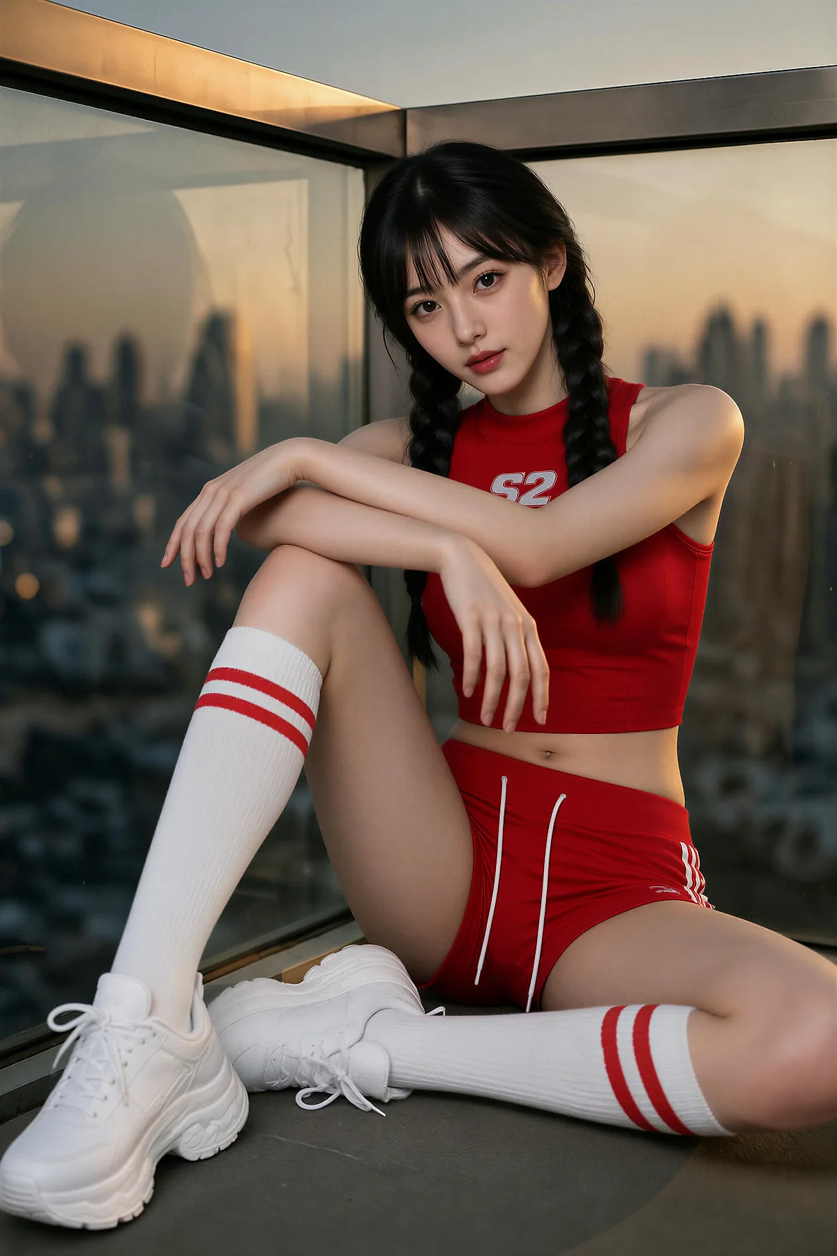 AIG  No.631 暖暖红色运动套装 - 17