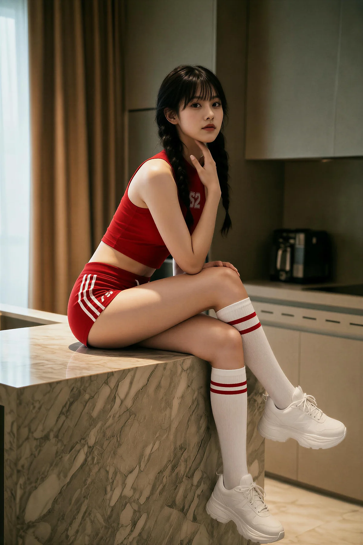 AIG  No.631 暖暖红色运动套装 - 30