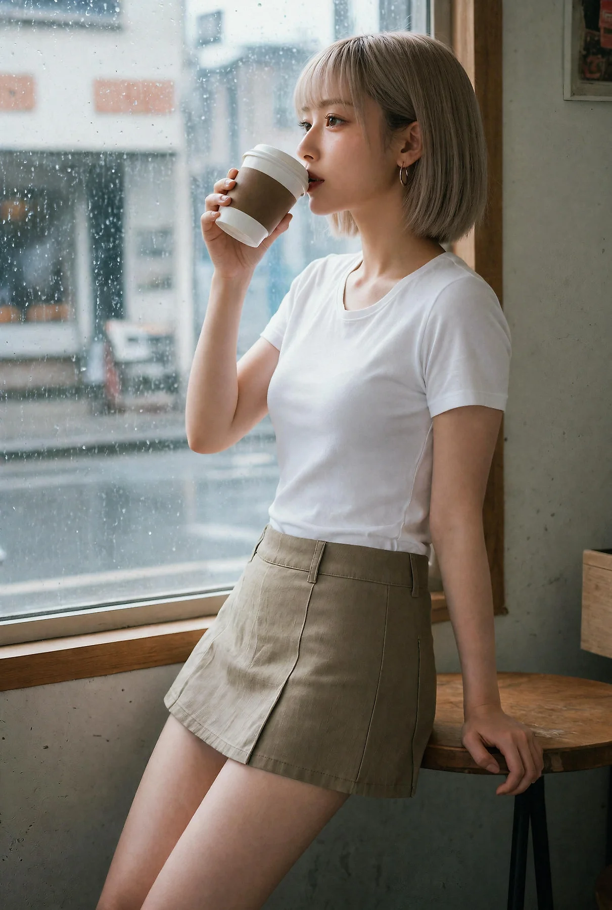 AIG  No.647 赵奚尔er咖啡师的雨天暖意洋洋 - 28