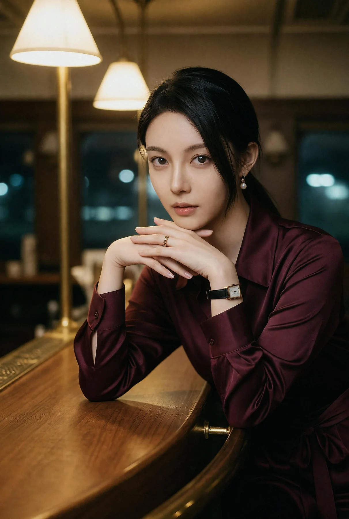 AIG  No.650 柒琪喵列车餐厅的气质美女 - 15
