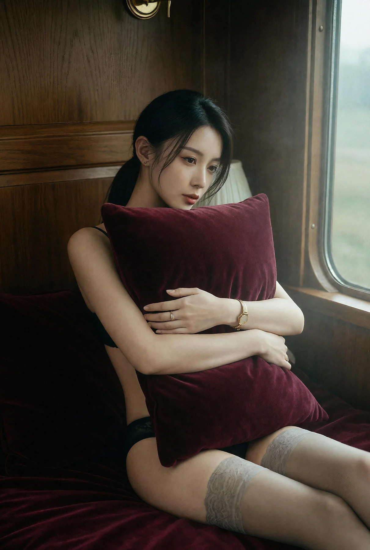AIG  No.650 柒琪喵列车餐厅的气质美女 - 37
