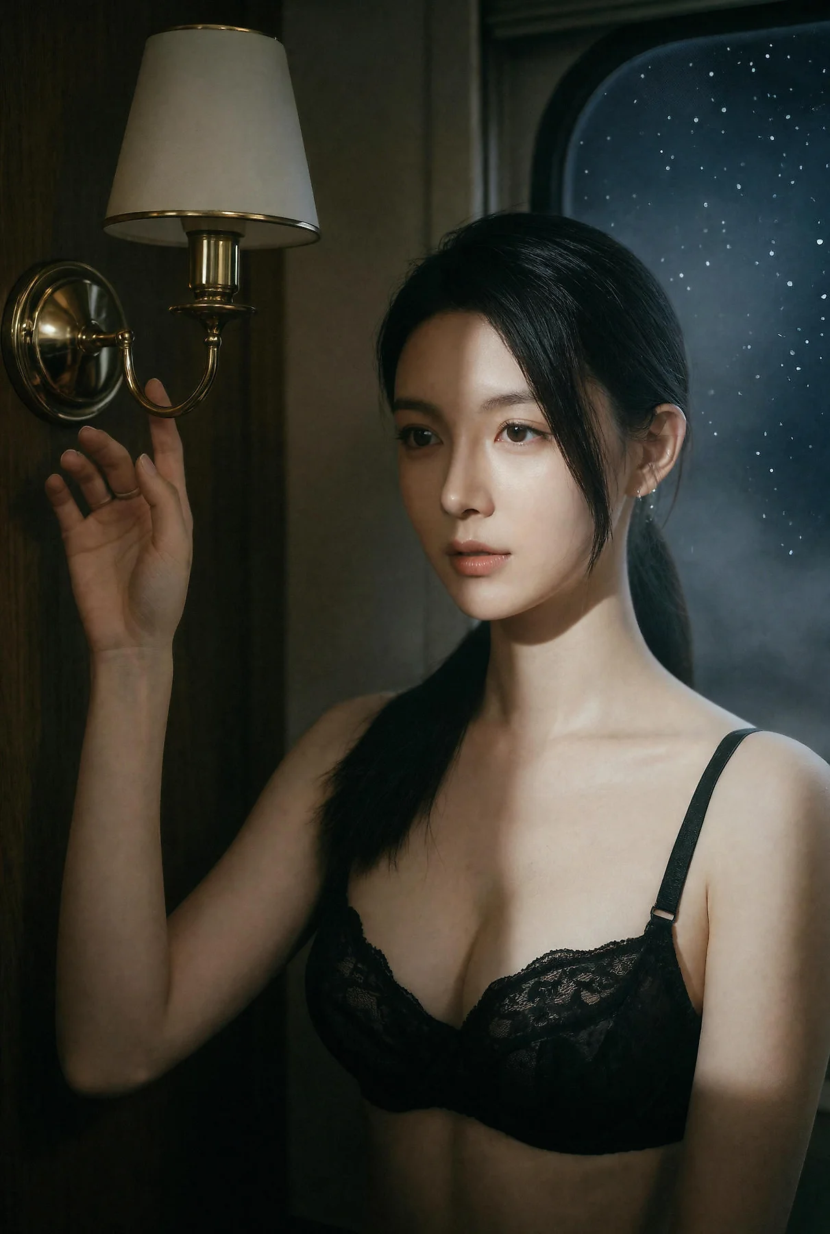 AIG  No.650 柒琪喵列车餐厅的气质美女 - 92