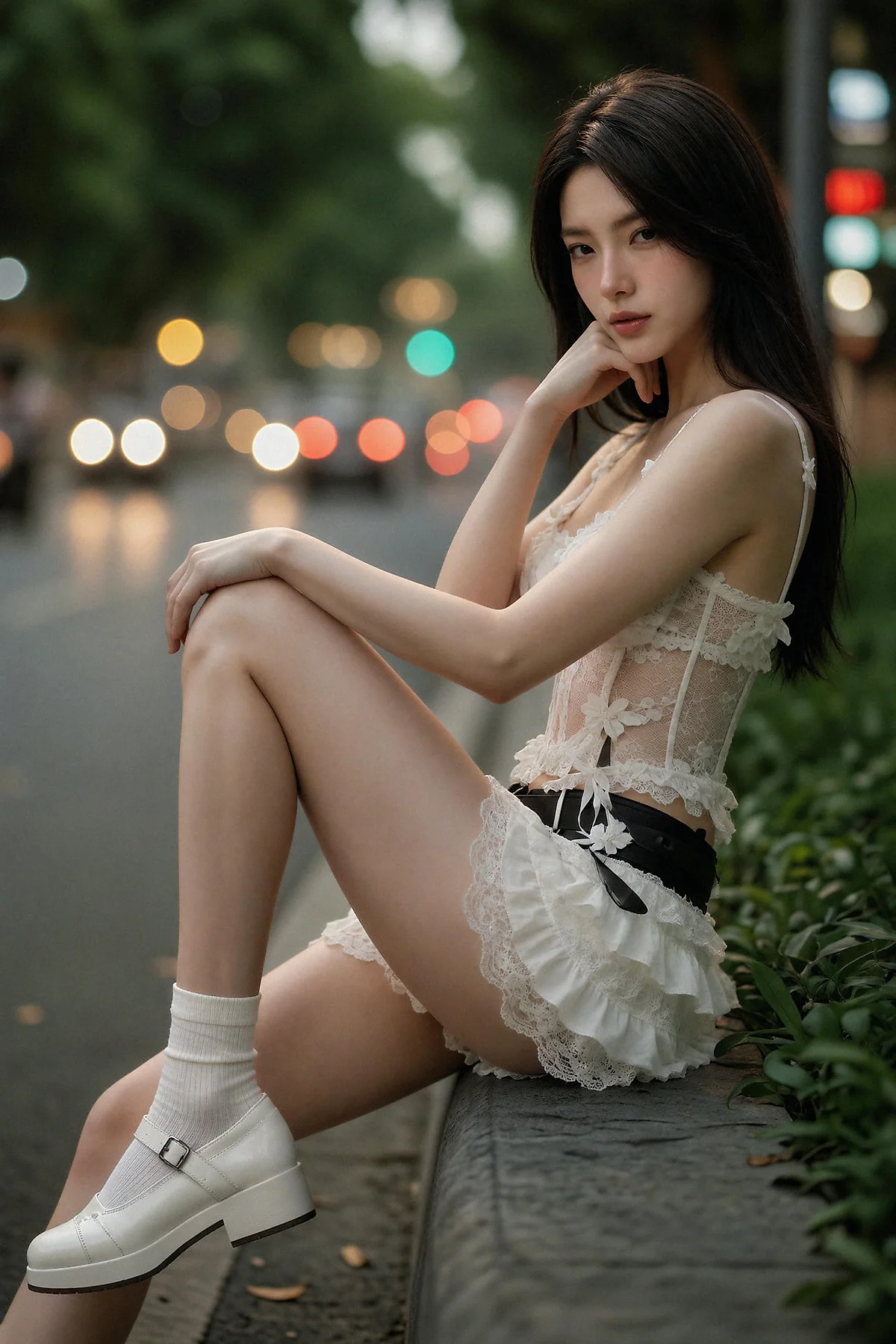 AIG  No.663  斯斯大小姐蕾丝短裙街拍 - 11