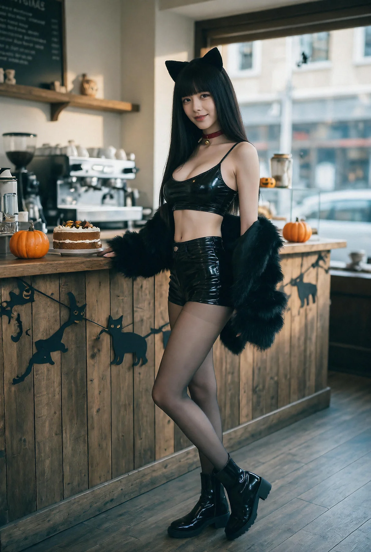 AIG  No.668  九歌lina猫系女友皮裤 - 1