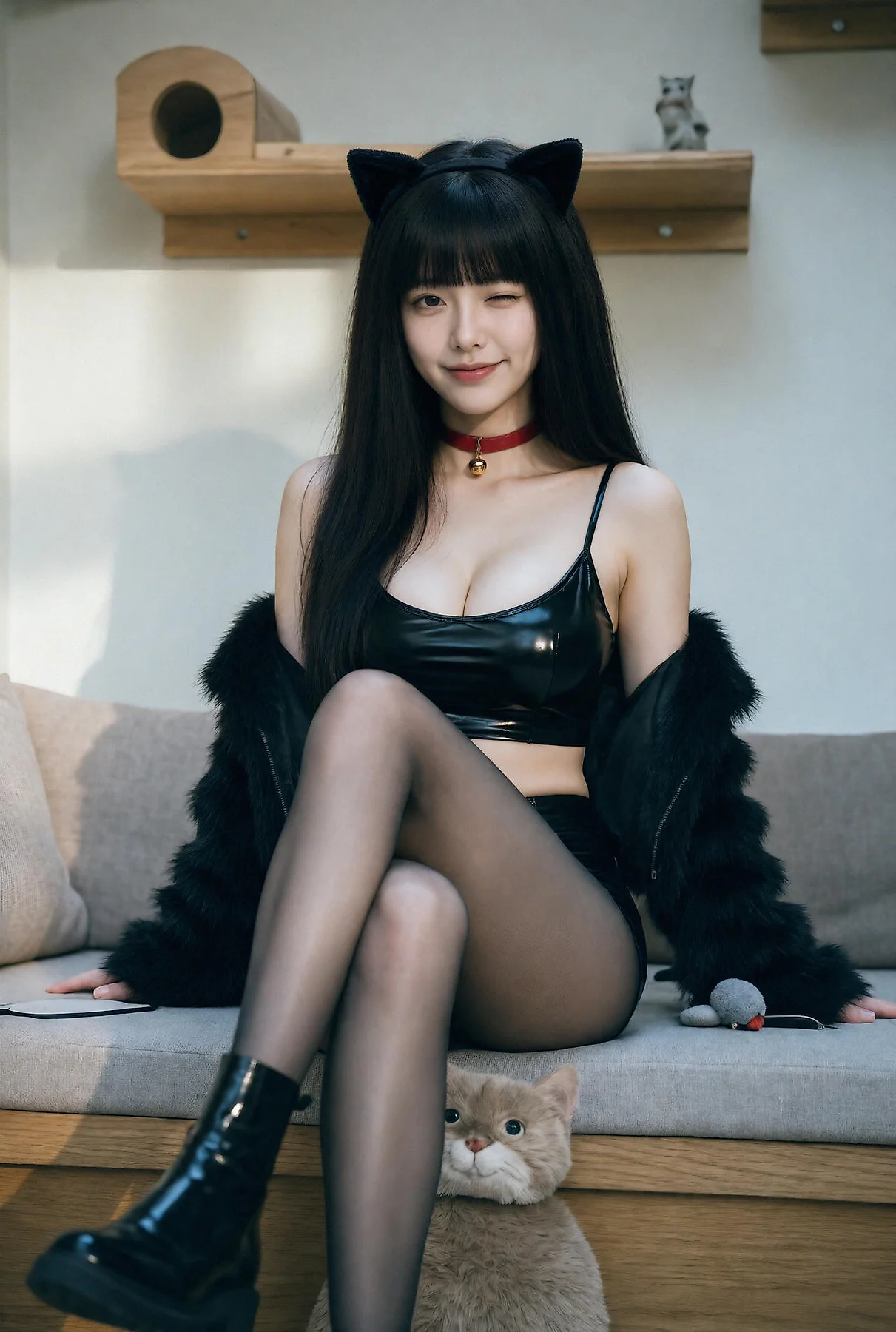 AIG  No.668  九歌lina猫系女友皮裤 - 9