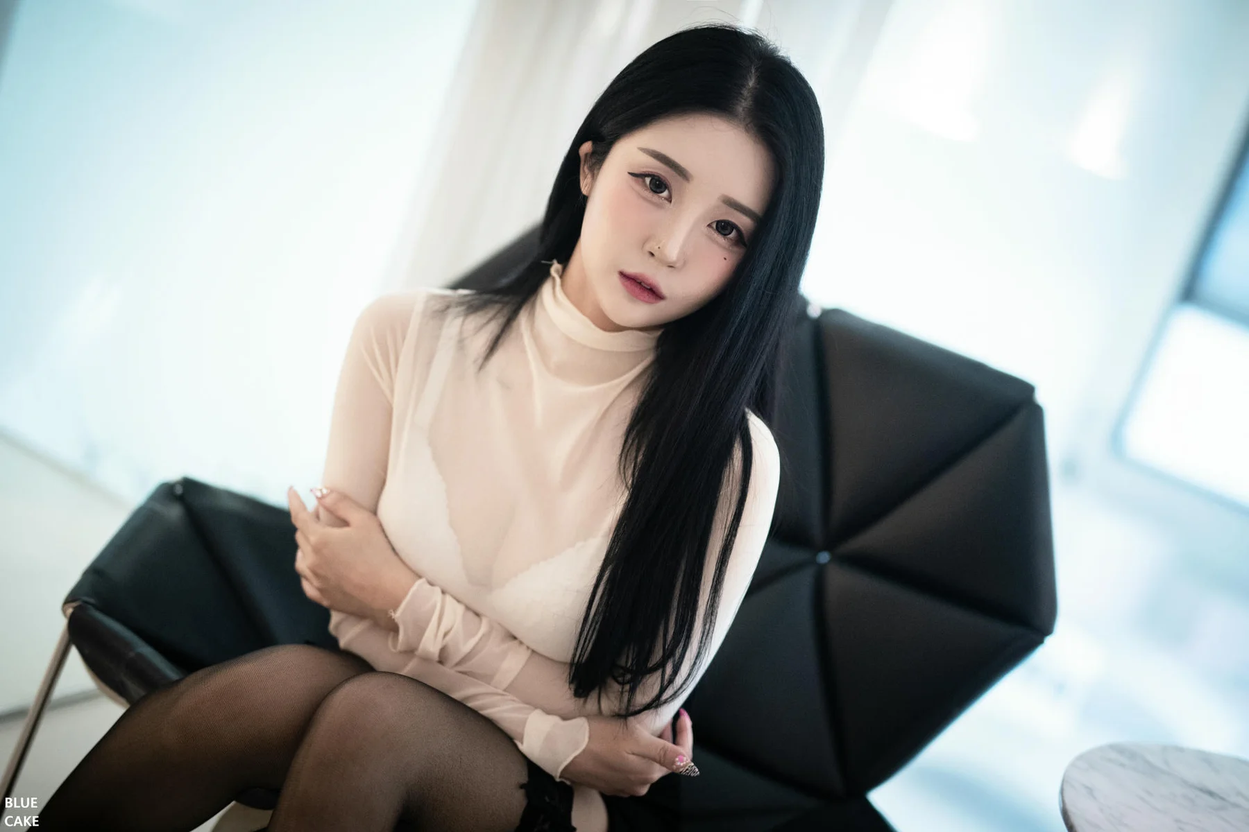 BLUECAKE No.010 Bomi & Lover爆乳黑丝香肩美腿 - 49