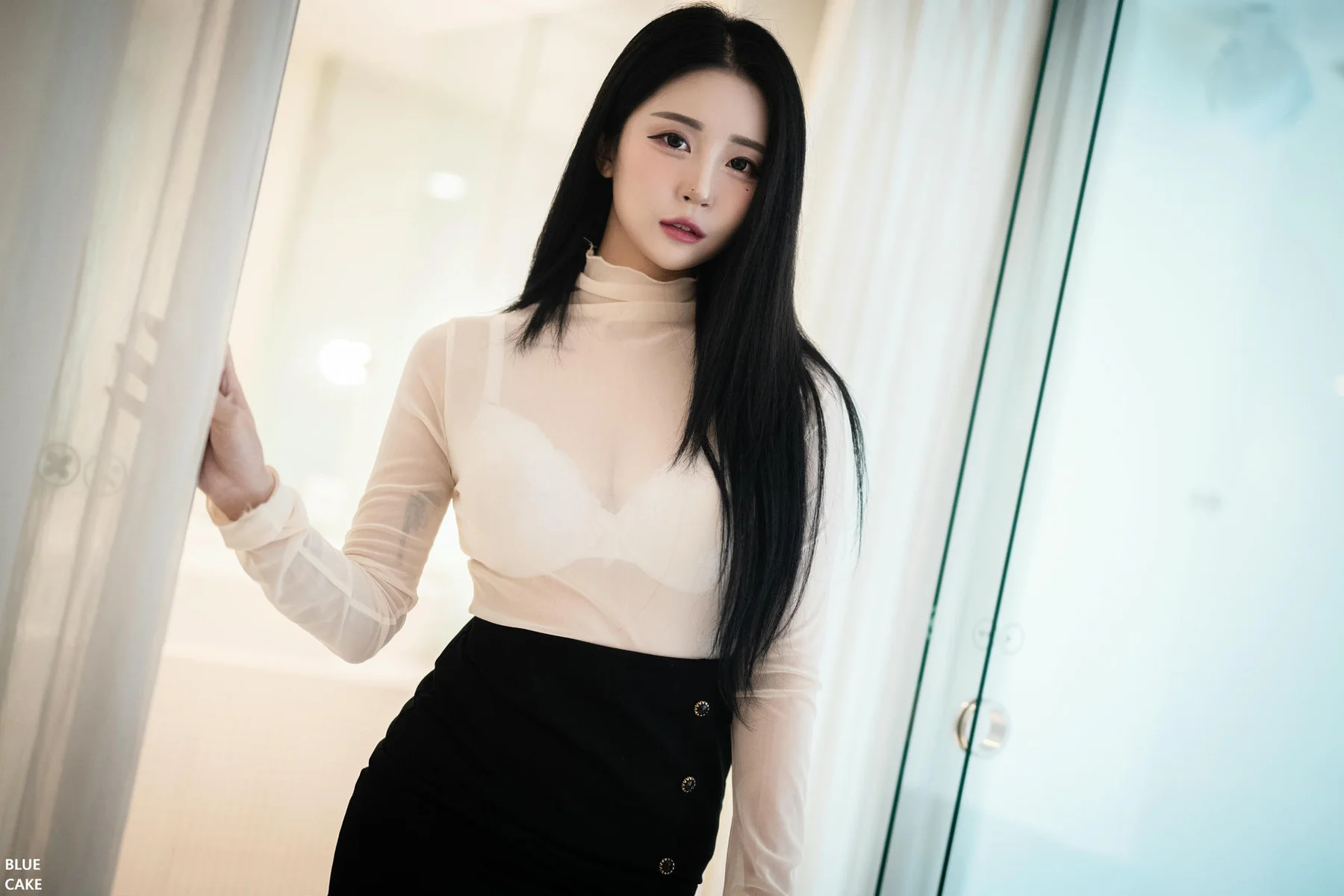 BLUECAKE No.010 Bomi & Lover爆乳黑丝香肩美腿 - 90