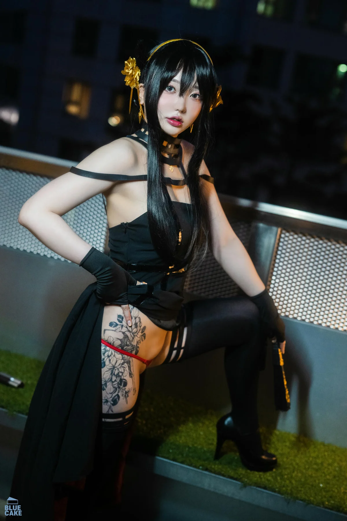 BLUECAKE No.041 YeEun黑玫瑰少女黑丝 - 2