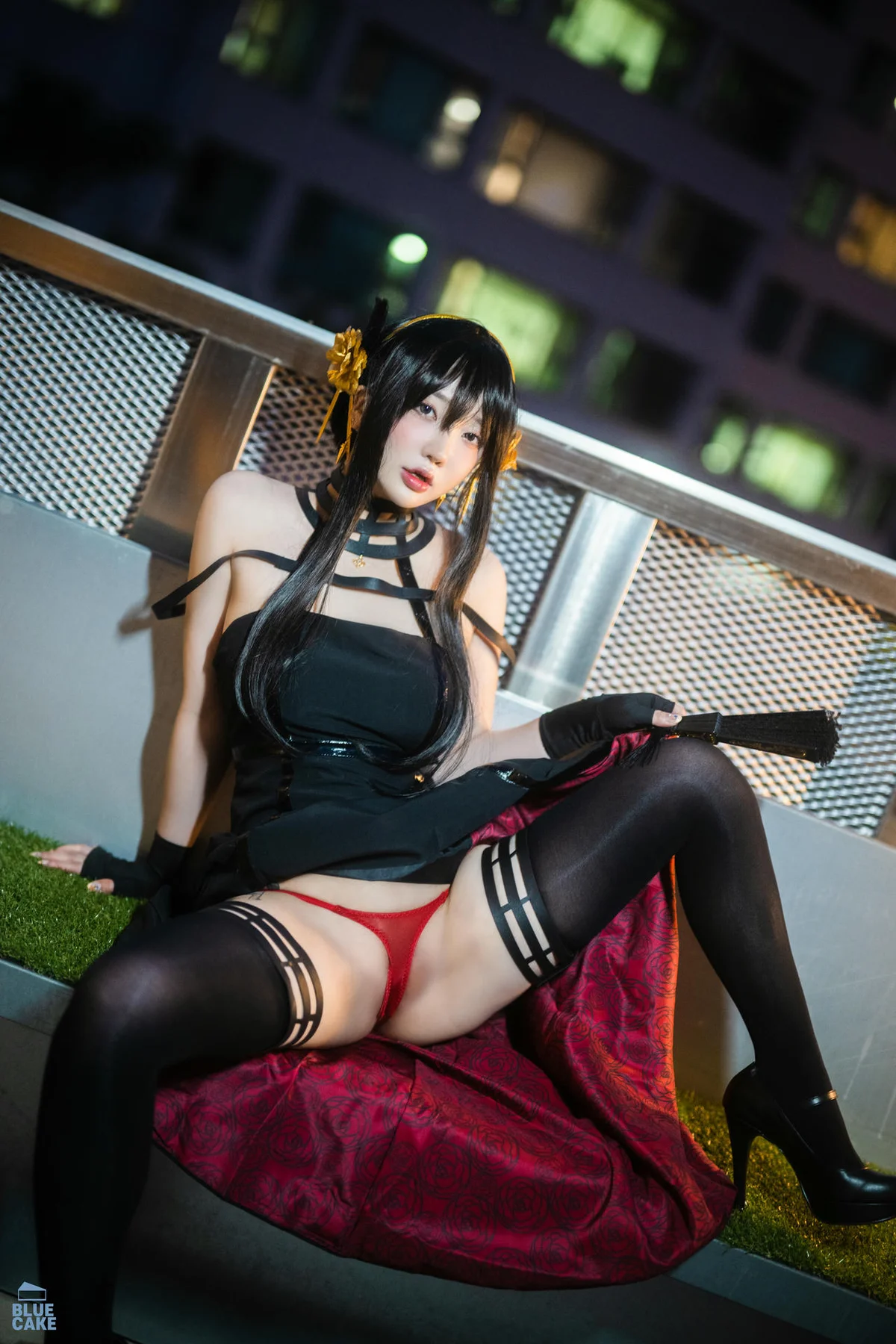 BLUECAKE No.041 YeEun黑玫瑰少女黑丝 - 10