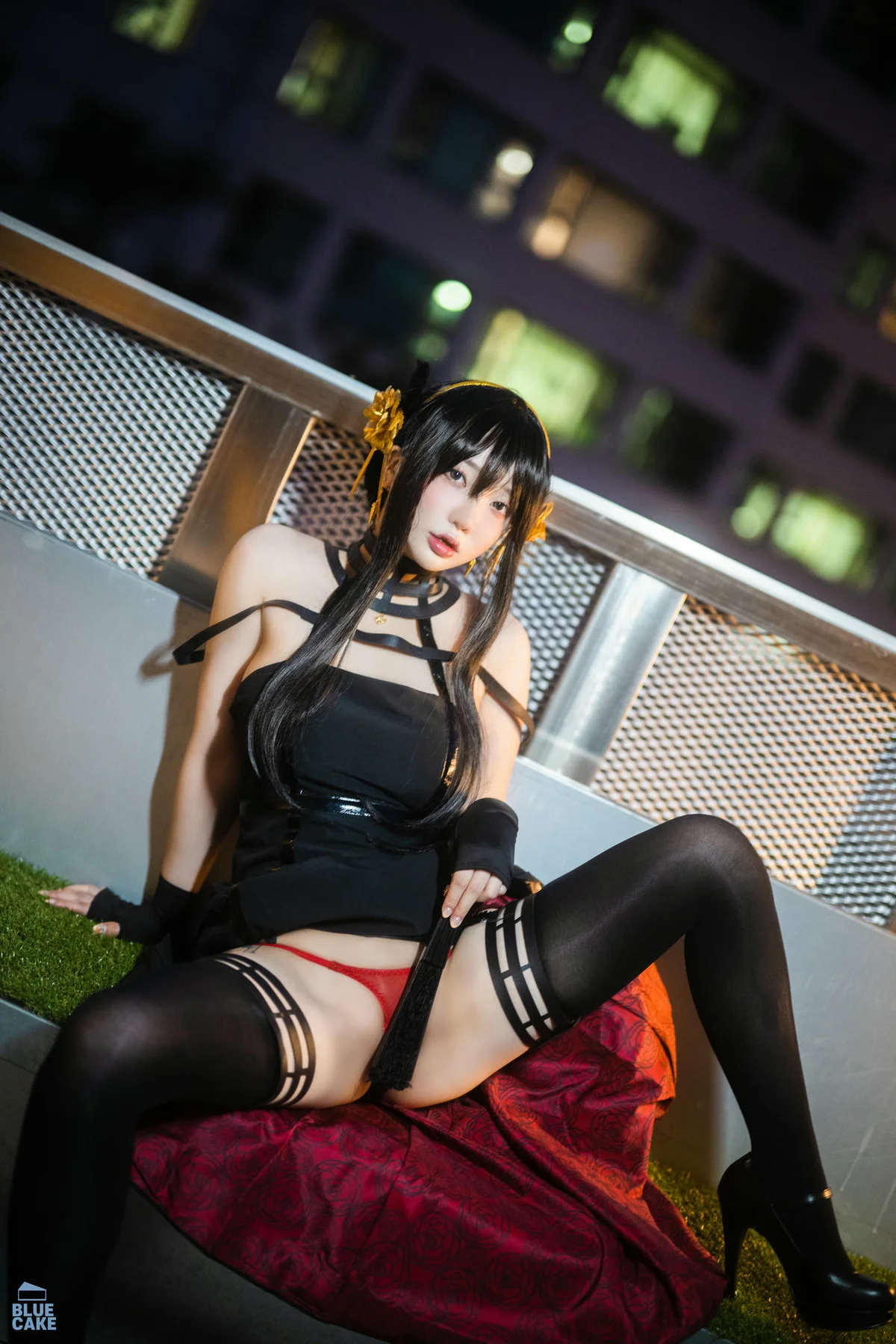 BLUECAKE No.041 YeEun黑玫瑰少女黑丝 - 11