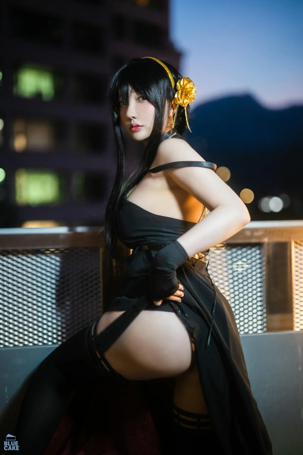 BLUECAKE No.041 YeEun黑玫瑰少女黑丝 - 12