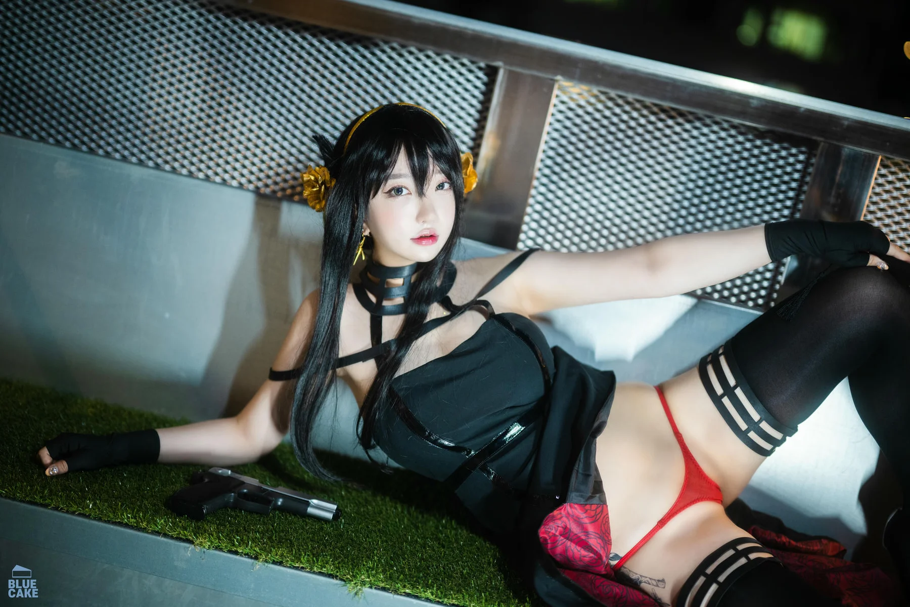 BLUECAKE No.041 YeEun黑玫瑰少女黑丝 - 26
