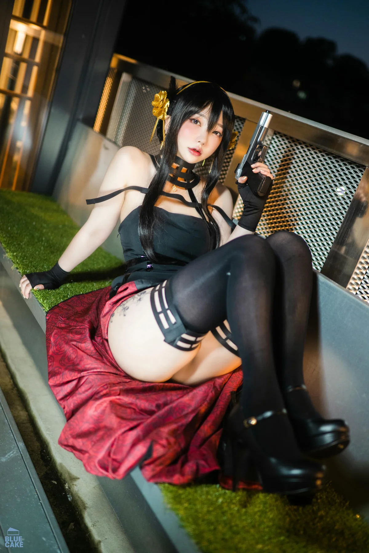 BLUECAKE No.041 YeEun黑玫瑰少女黑丝 - 33