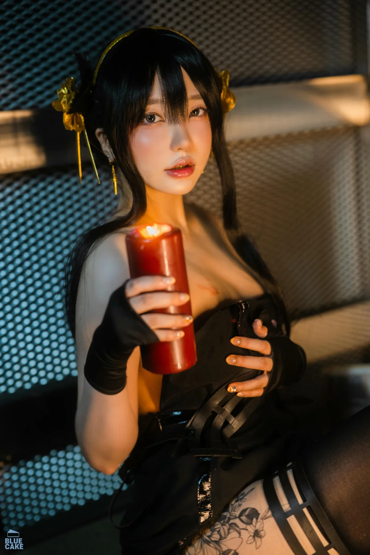 BLUECAKE No.041 YeEun黑玫瑰少女黑丝 - 63