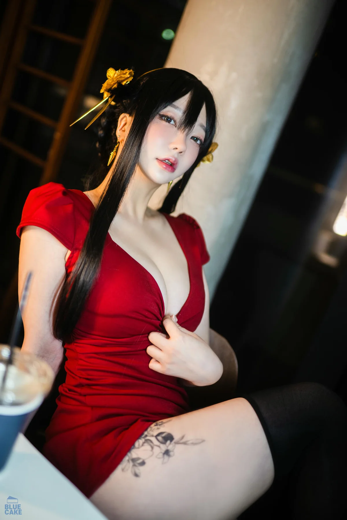 BLUECAKE No.041 YeEun黑玫瑰少女黑丝 - 75