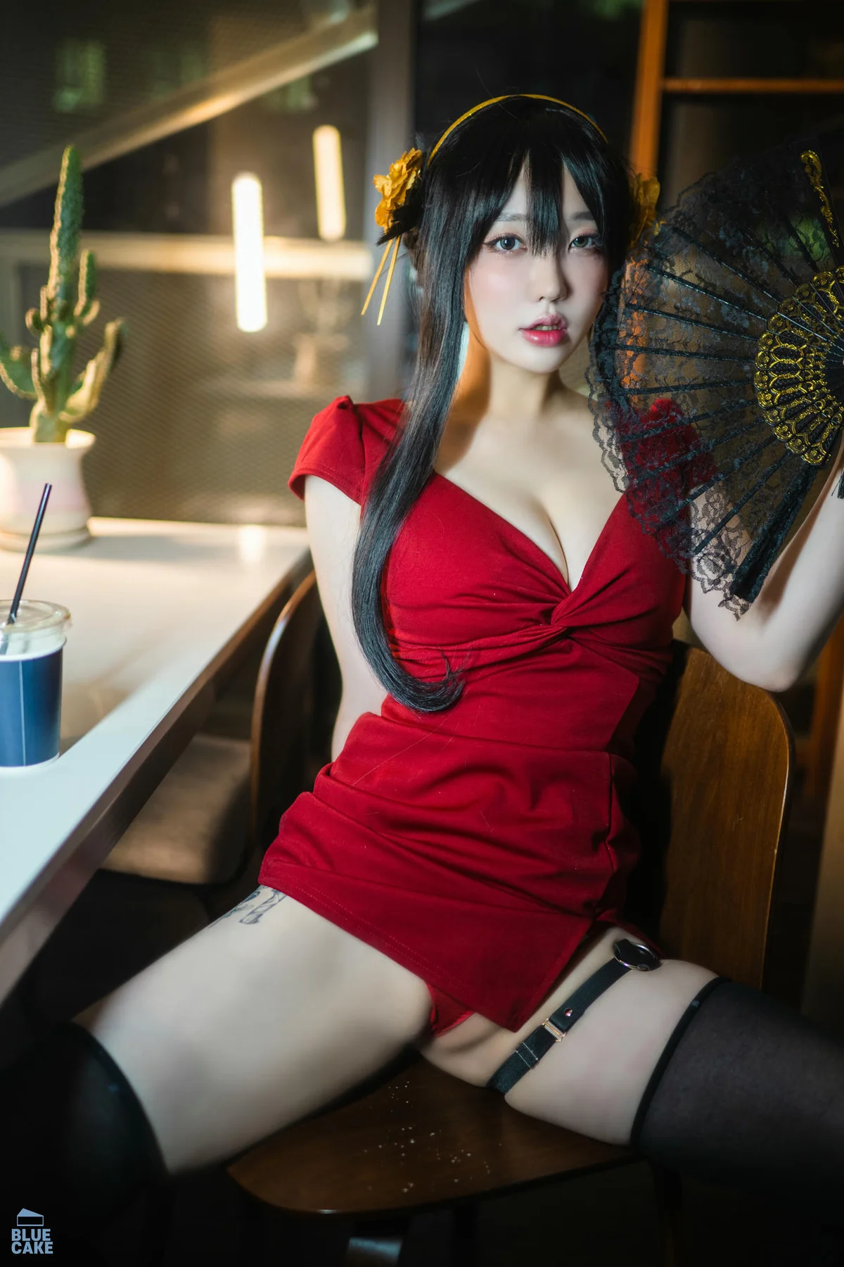 BLUECAKE No.041 YeEun黑玫瑰少女黑丝 - 77