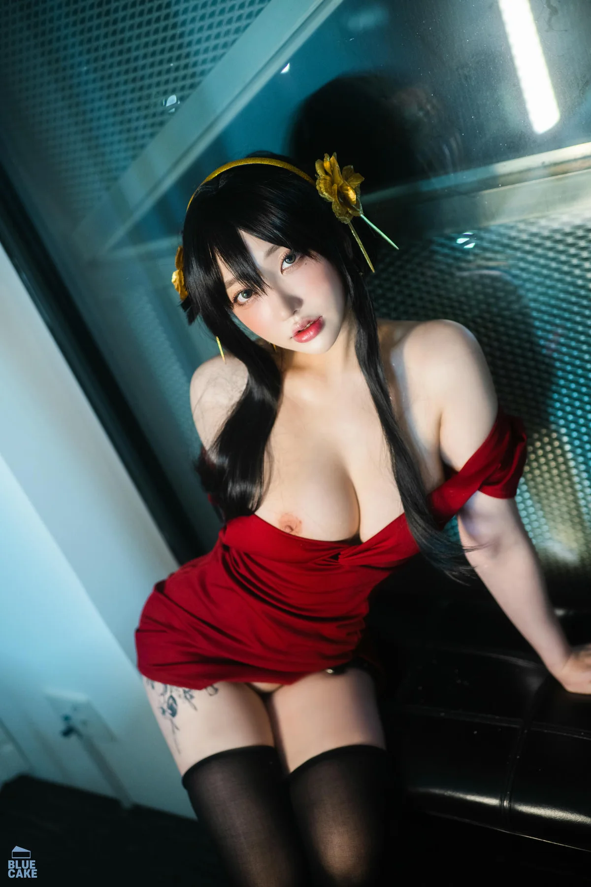 BLUECAKE No.041 YeEun黑玫瑰少女黑丝 - 92