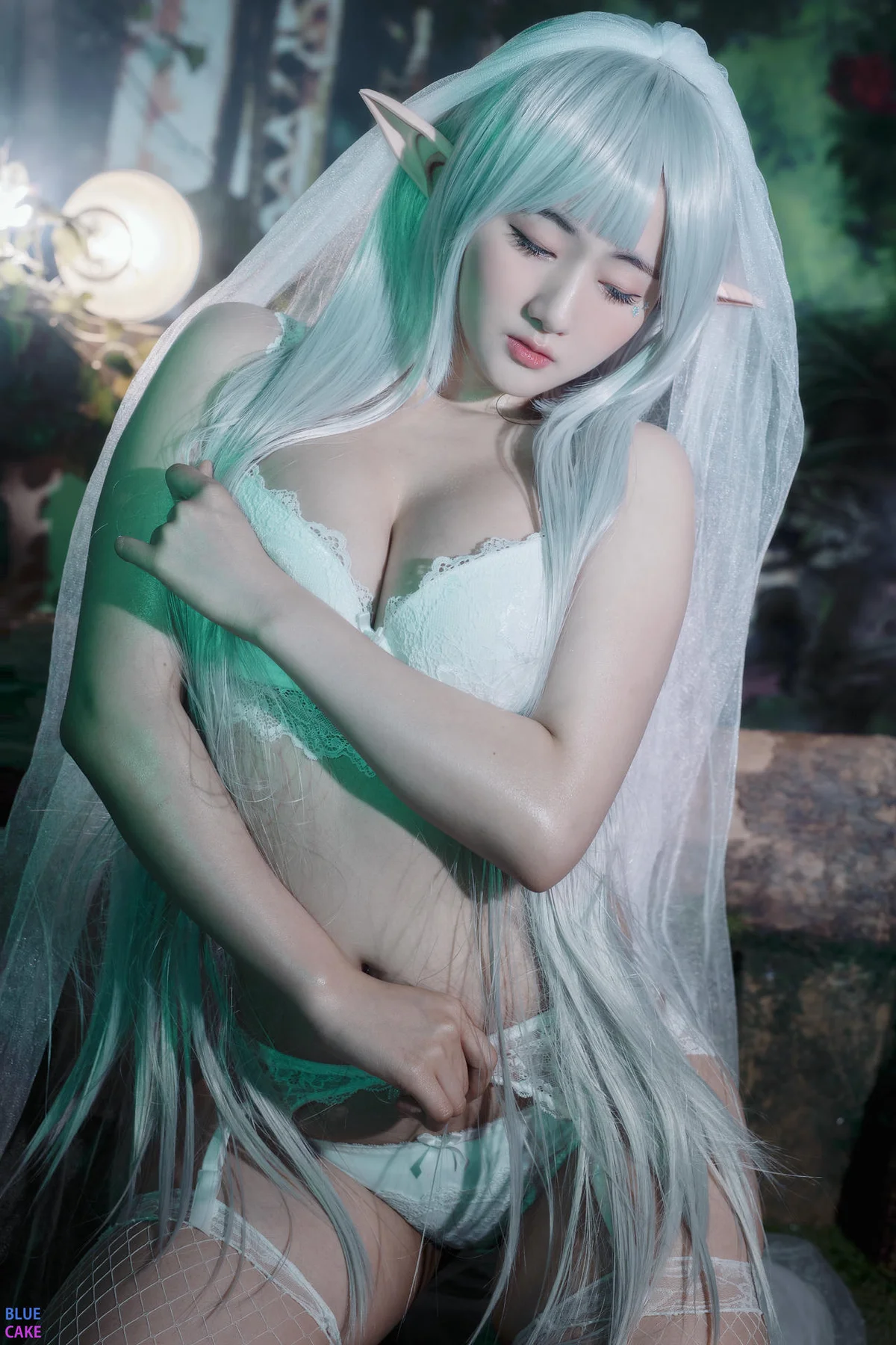 BLUECAKE No.074 Jina红色内衣写真 - 32