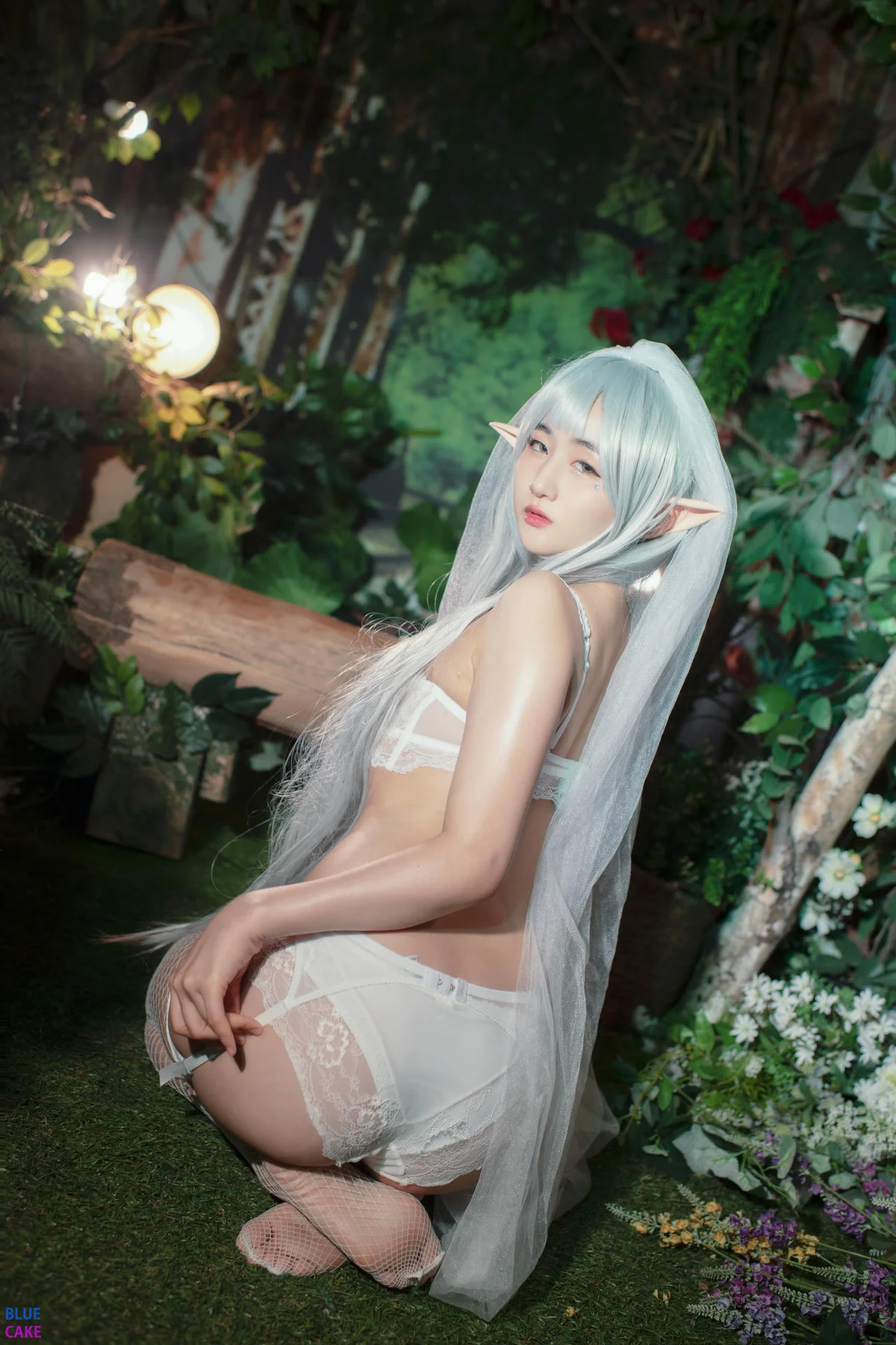 BLUECAKE No.074 Jina红色内衣写真 - 44