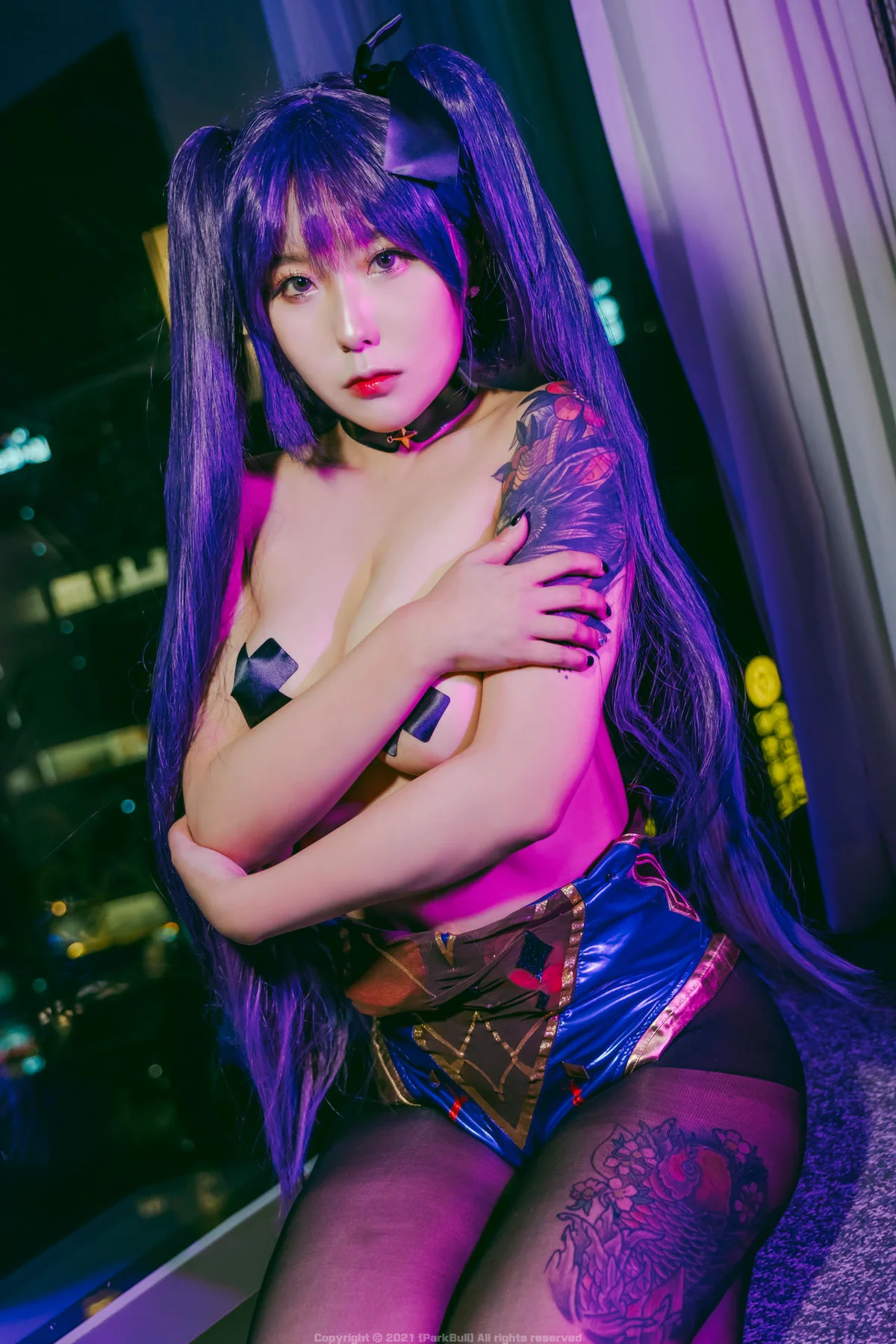 BLUECAKE No.085 Sohee乳贴黑丝妹子 - 13