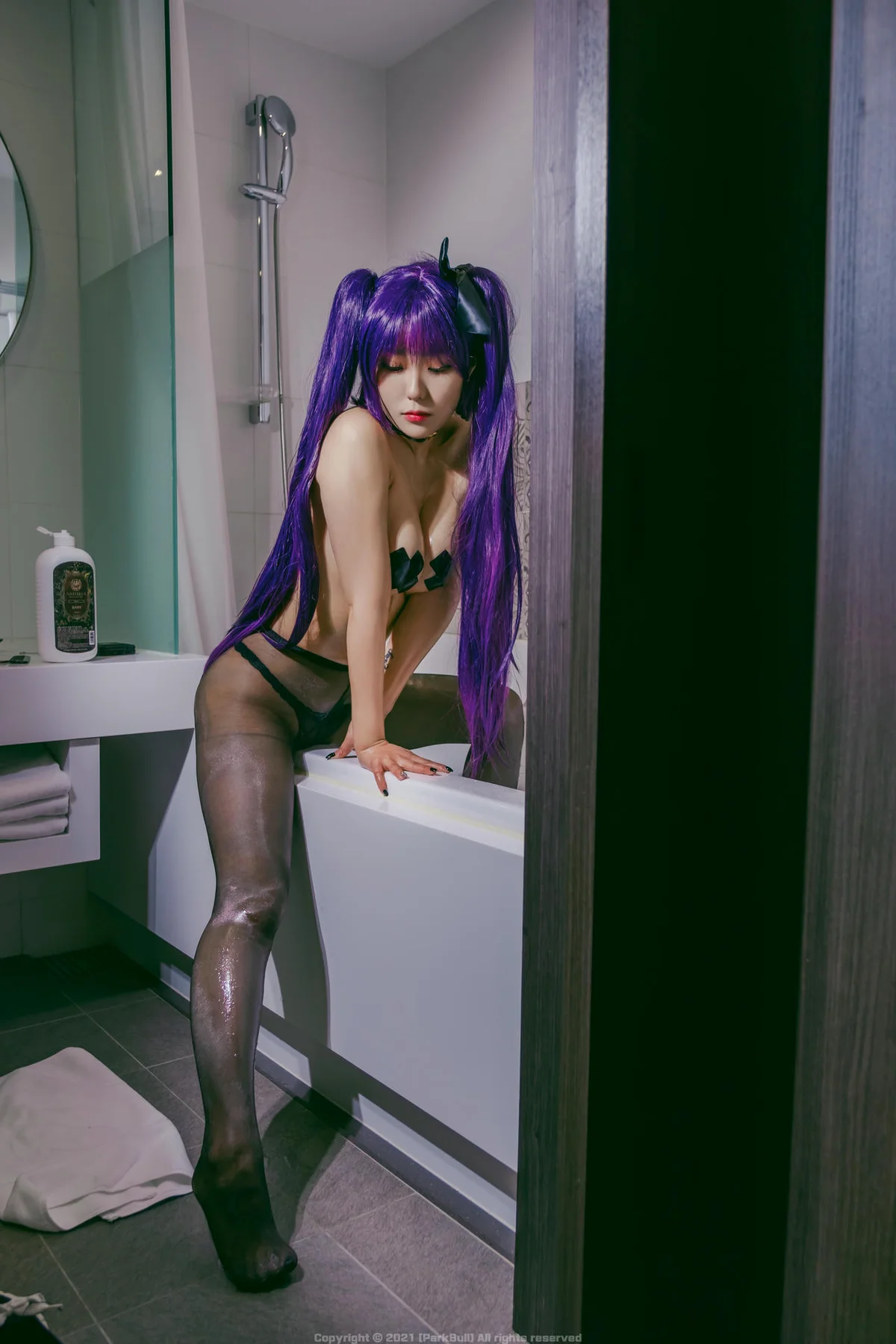 BLUECAKE No.085 Sohee乳贴黑丝妹子 - 48