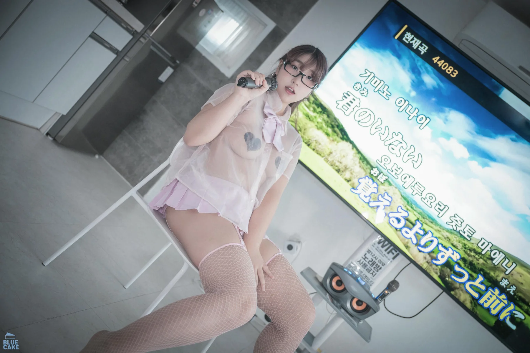 BLUECAKE No.116 GGuBBu Karaoke 乳贴jk制服 - 75