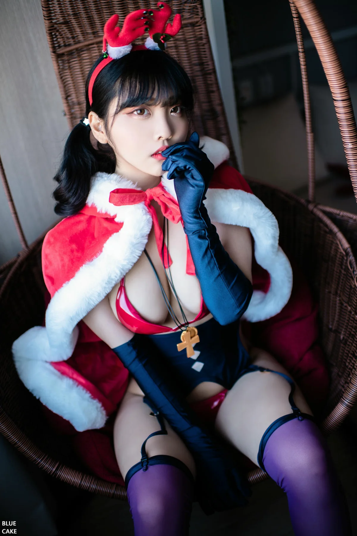 BLUECAKE No.162 Song Hana制服爆乳吊袜 - 17