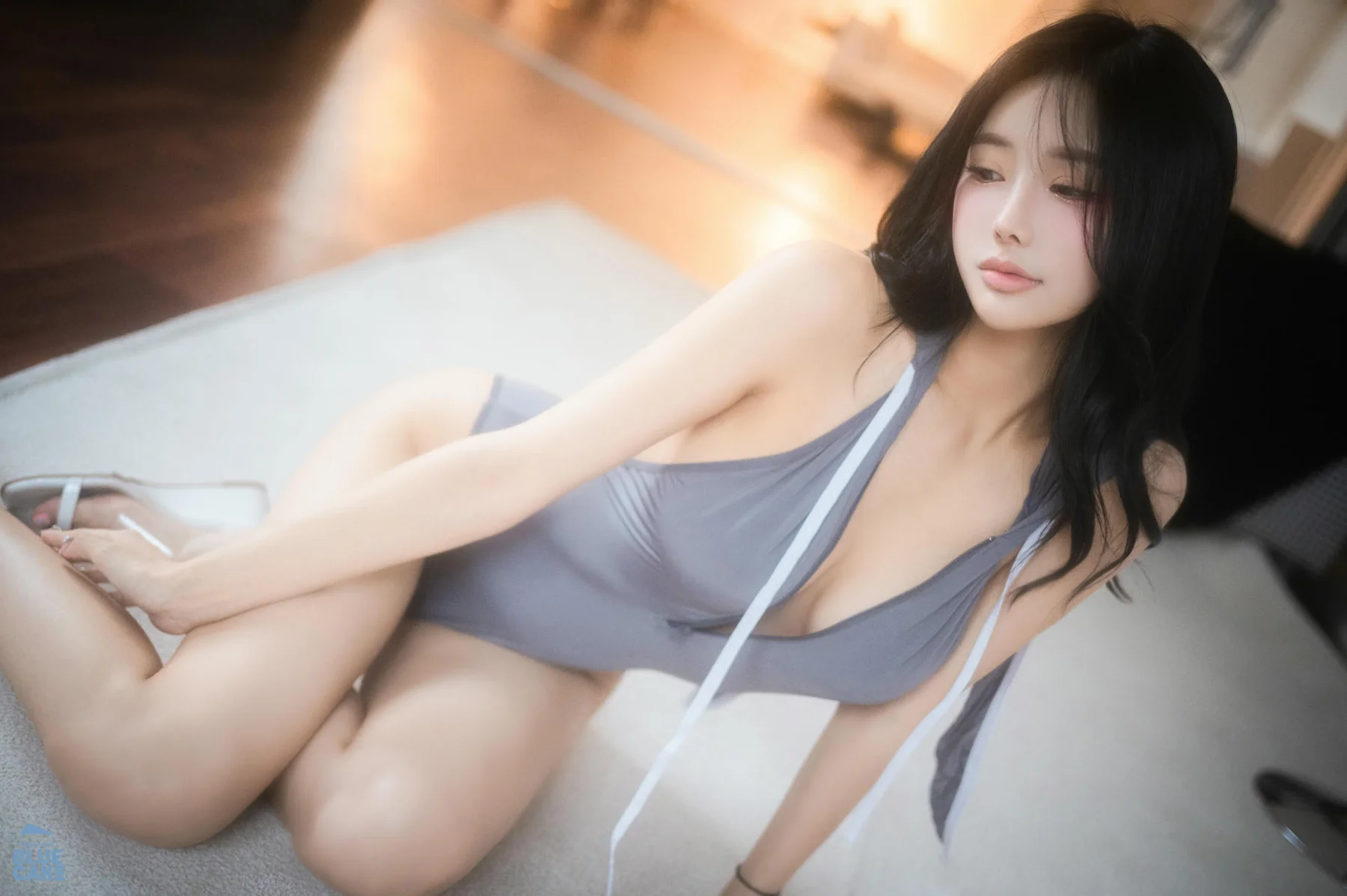 BLUECAKE No.166 YeonYu黑丝网袜皮衣 - 43