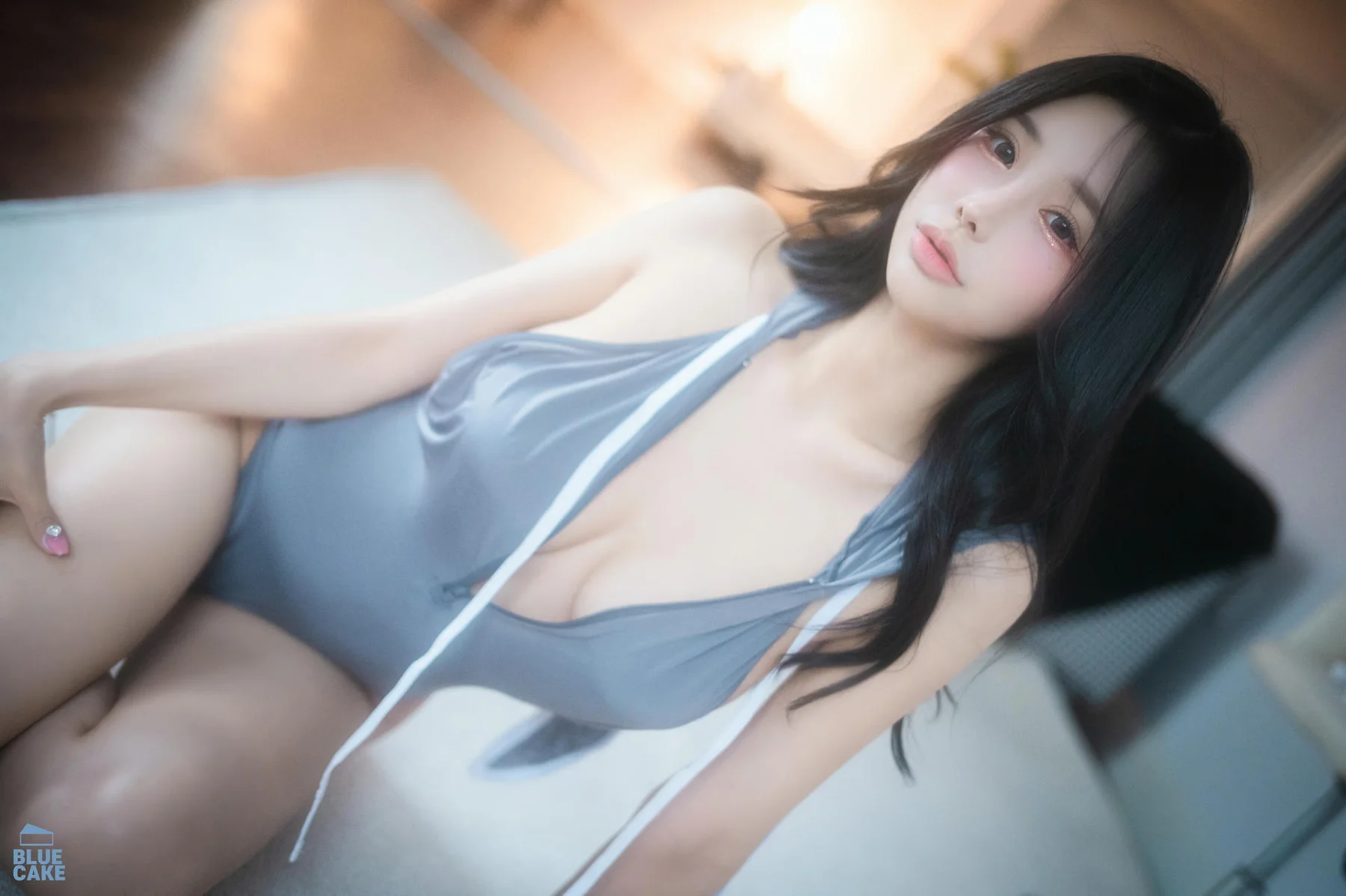 BLUECAKE No.166 YeonYu黑丝网袜皮衣 - 44
