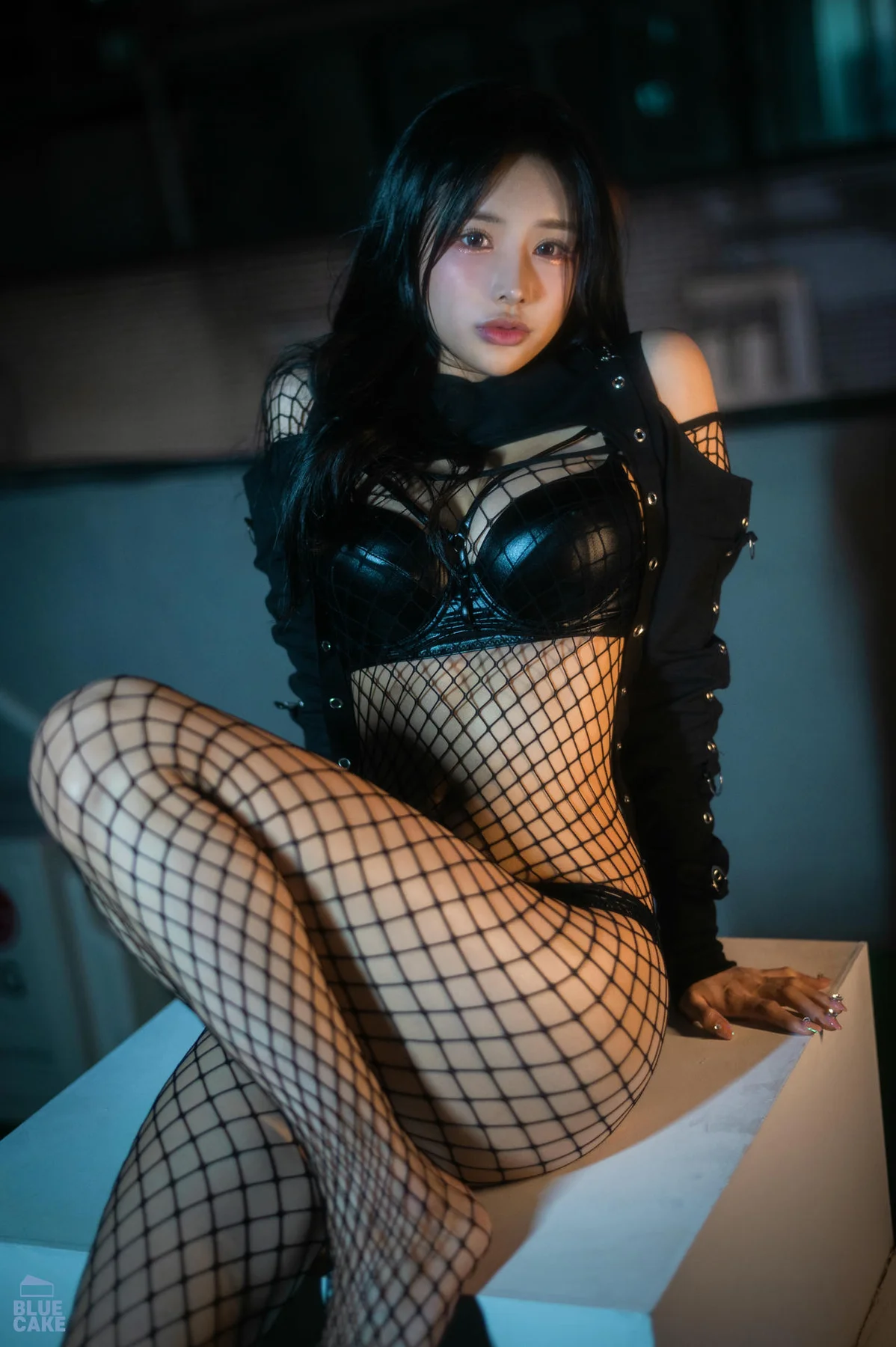 BLUECAKE No.166 YeonYu黑丝网袜皮衣 - 86