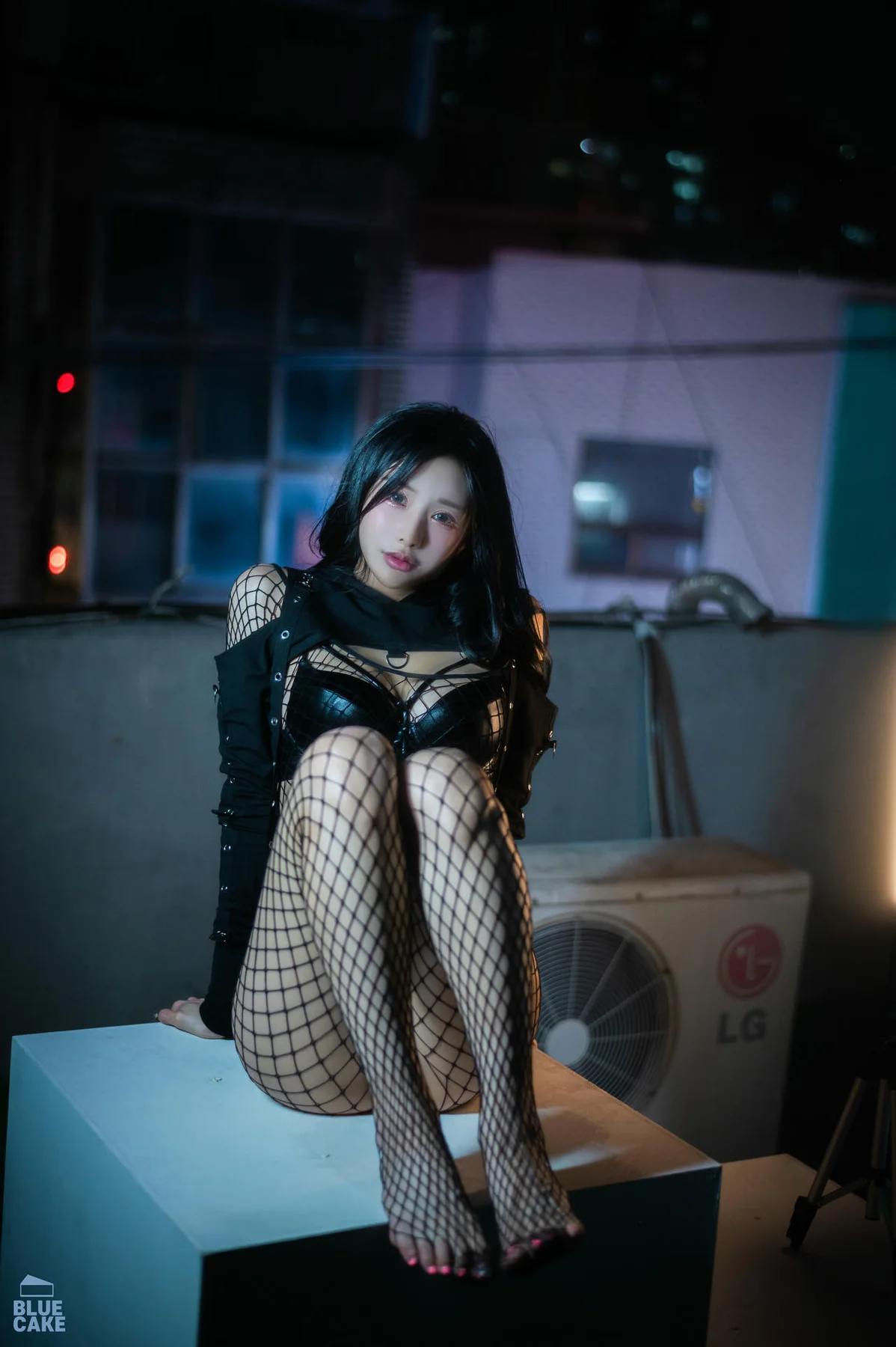 BLUECAKE No.166 YeonYu黑丝网袜皮衣 - 88