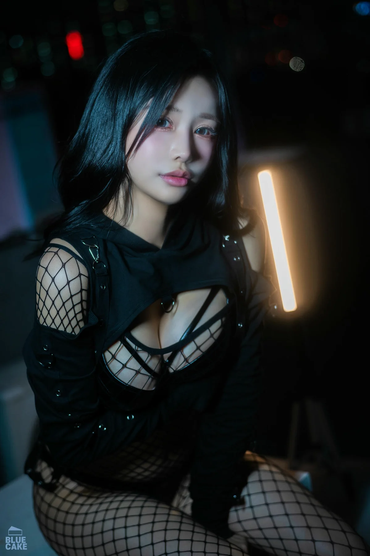 BLUECAKE No.166 YeonYu黑丝网袜皮衣 - 89