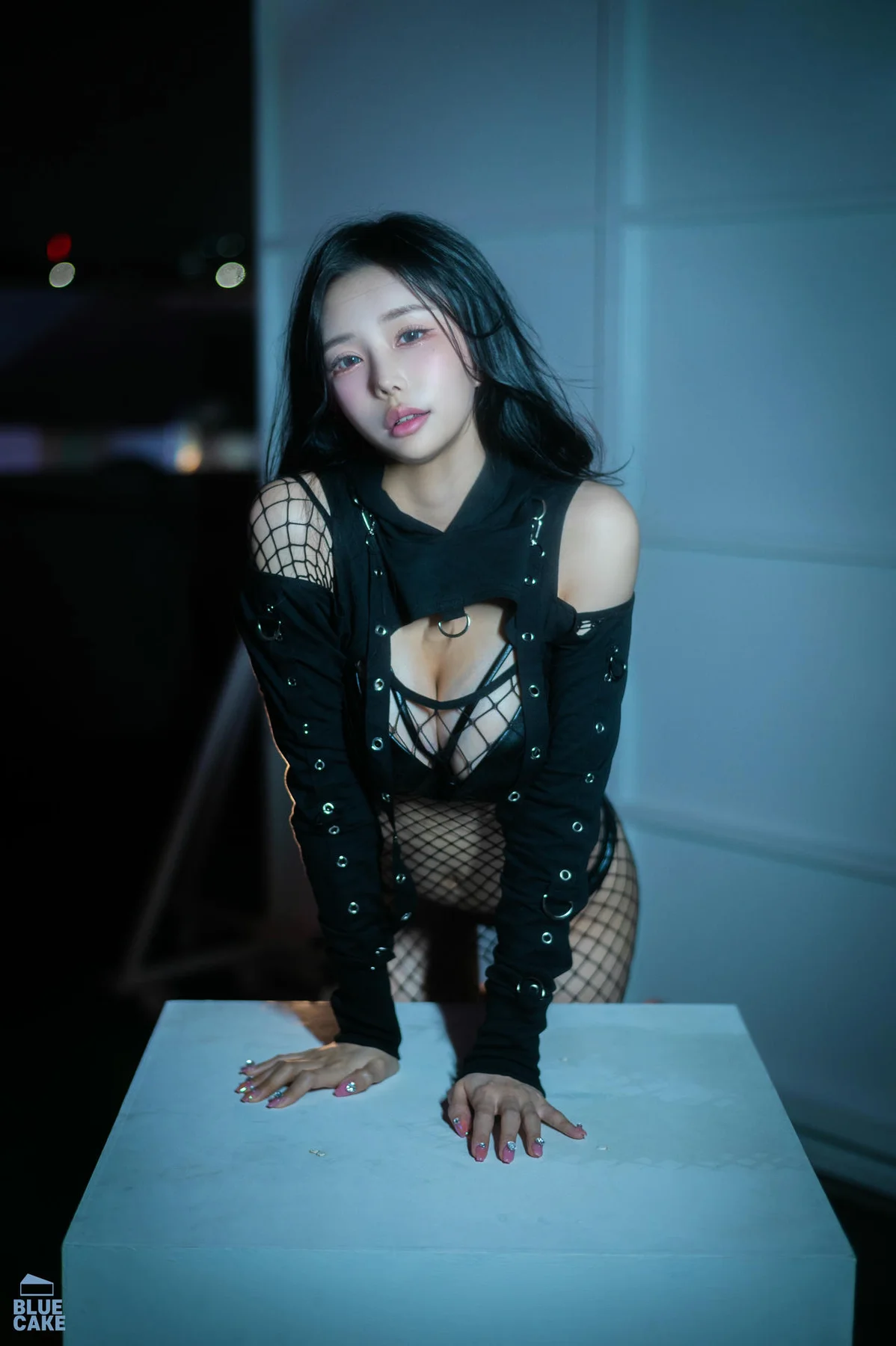 BLUECAKE No.166 YeonYu黑丝网袜皮衣 - 93