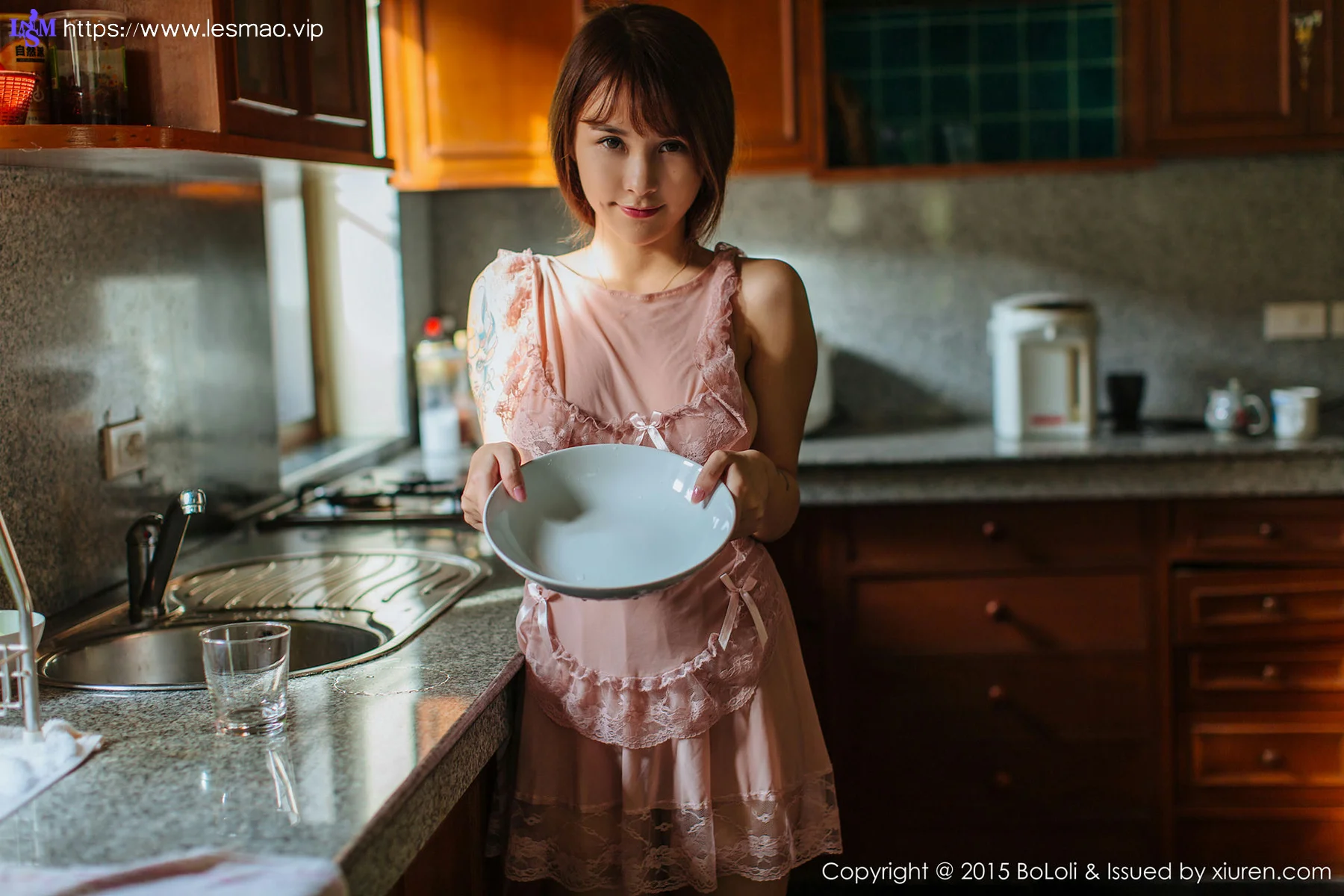 BoLoli波萝社 Vol.077 夏美酱_ 厨娘美女 - 3