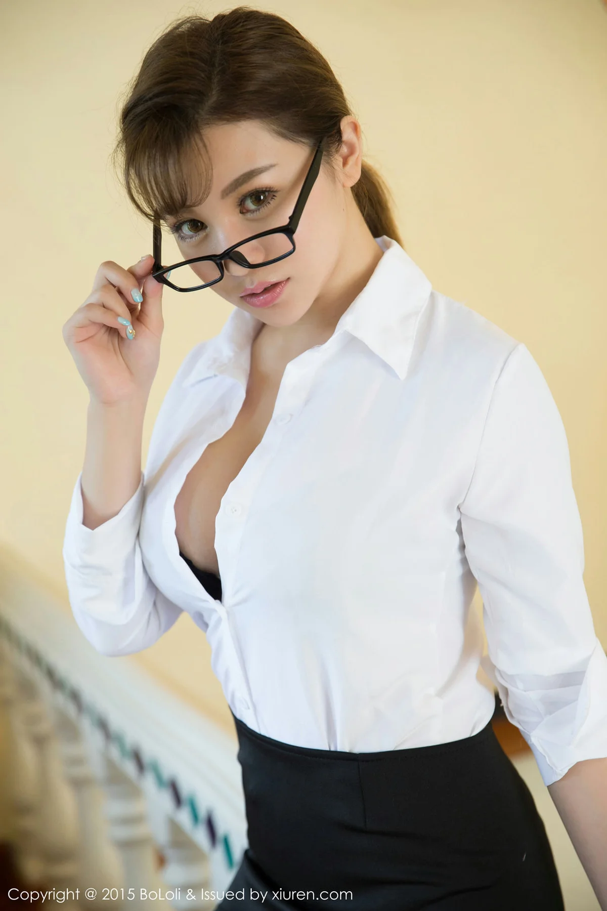 BoLoli波萝社 Vol.078 刘娅希 眼镜制服 - 24