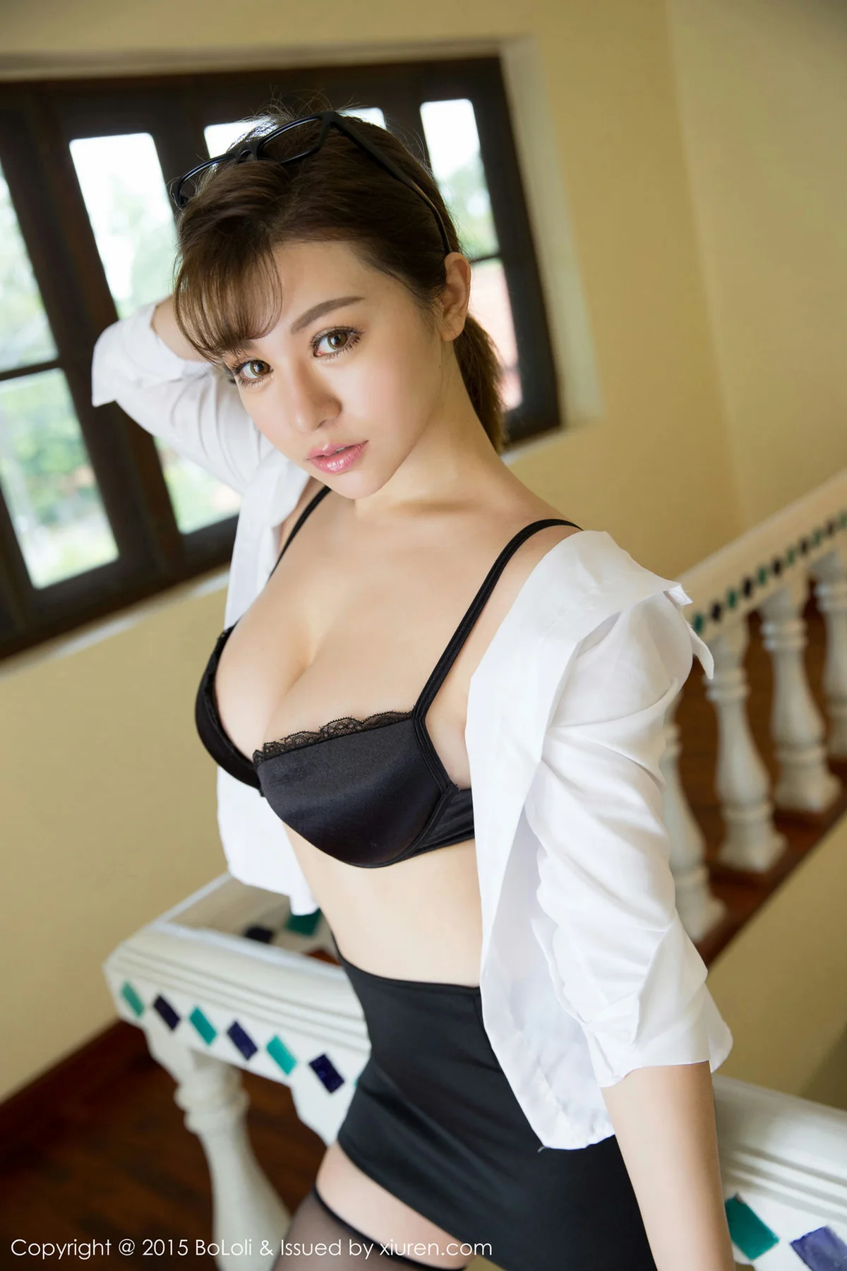BoLoli波萝社 Vol.078 刘娅希 眼镜制服 - 46