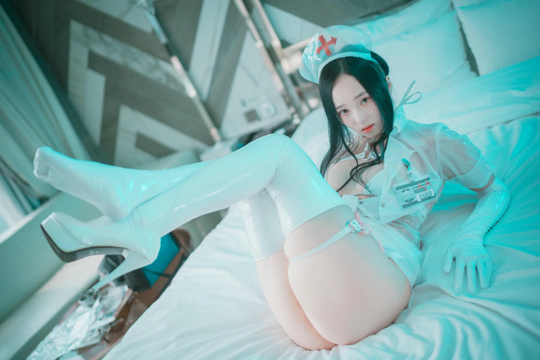 DJAWA No.025 Bambi白护士制服写真 - 45