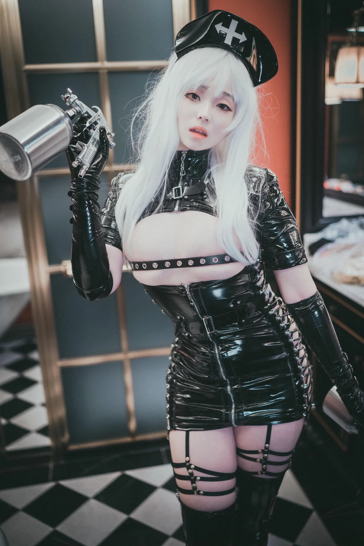 DJAWA No.035 Bambi皮裙警花制服 - 15