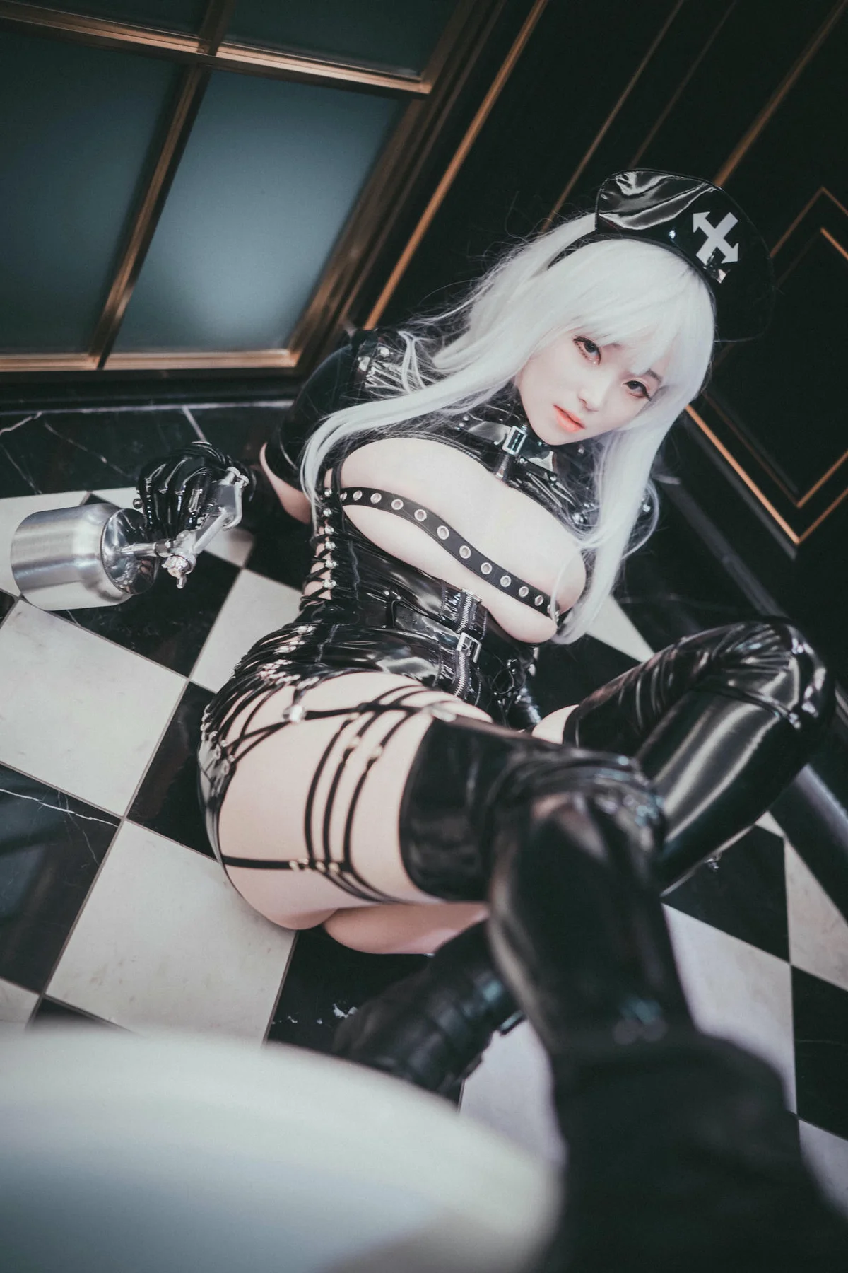DJAWA No.035 Bambi皮裙警花制服 - 116
