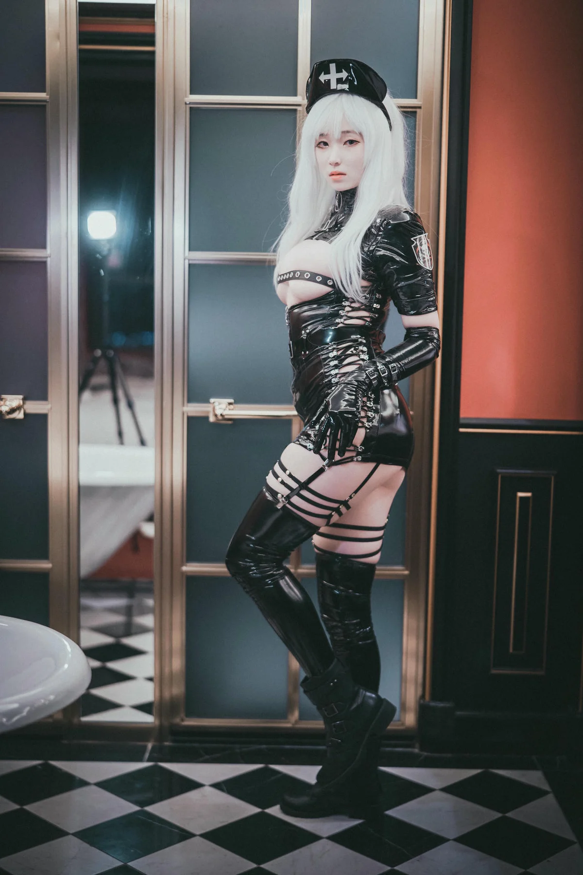 DJAWA No.035 Bambi皮裙警花制服 - 129