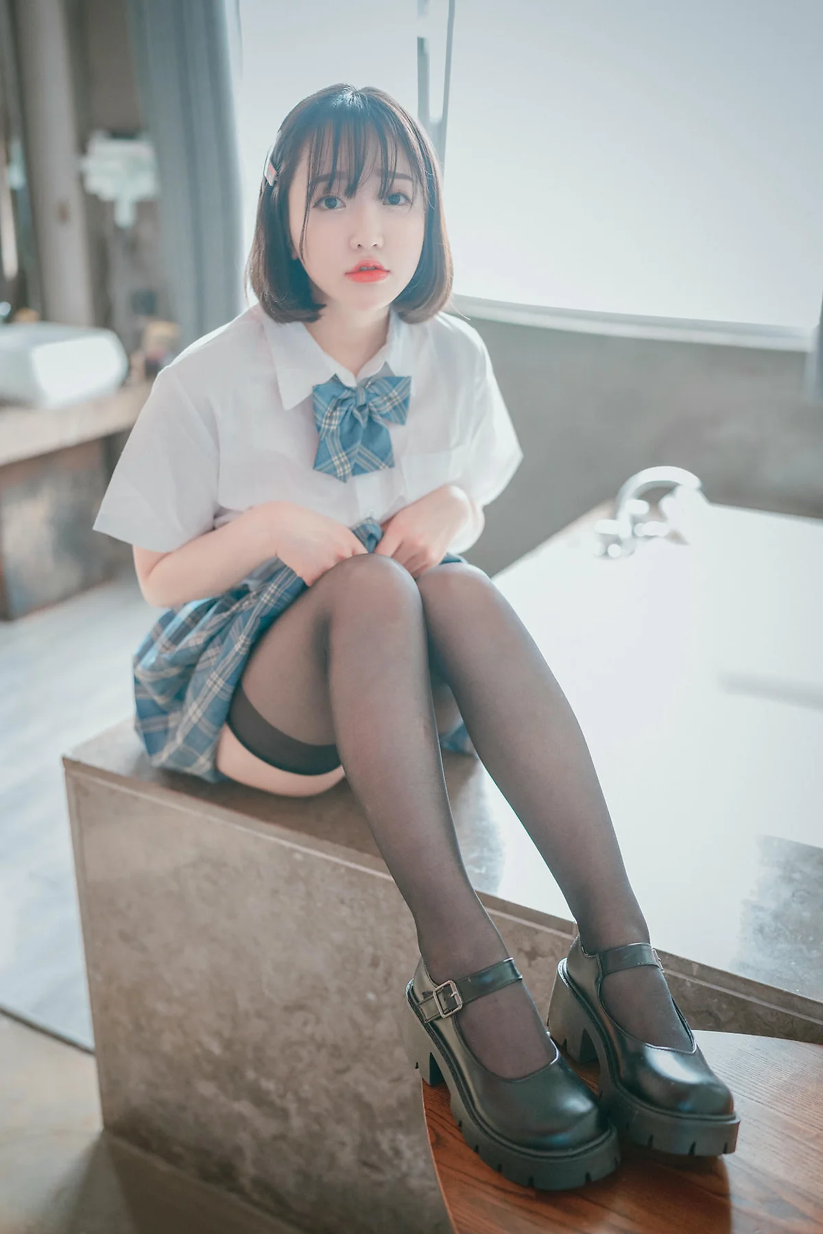 DJAWA No.068 Son Ye-Eun格子裙jk制服 - 18