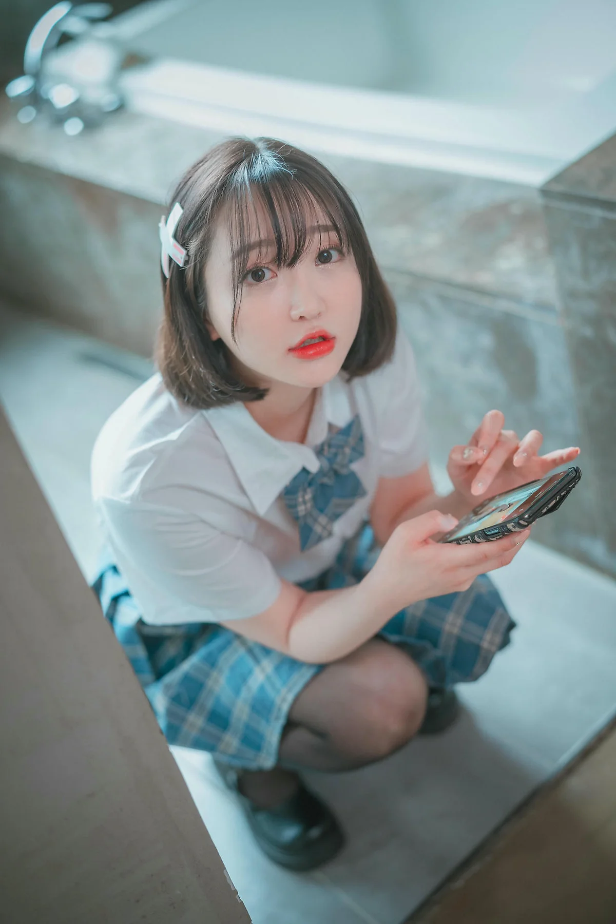 DJAWA No.068 Son Ye-Eun格子裙jk制服 - 155