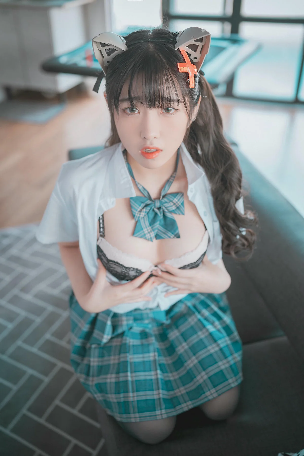 DJAWA No.074 Sonson爆乳格子裙少女 - 16